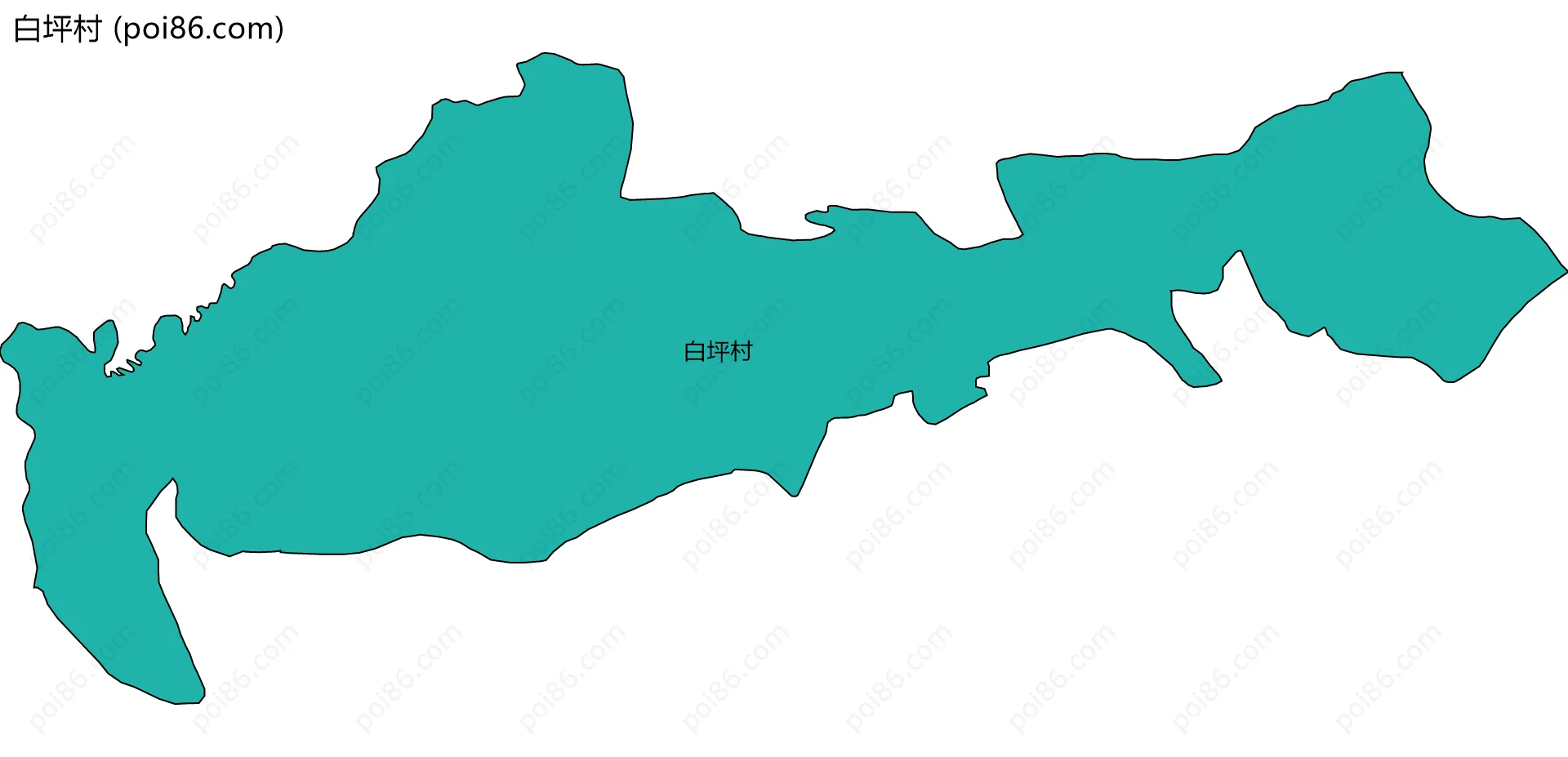 白坪村边界地图