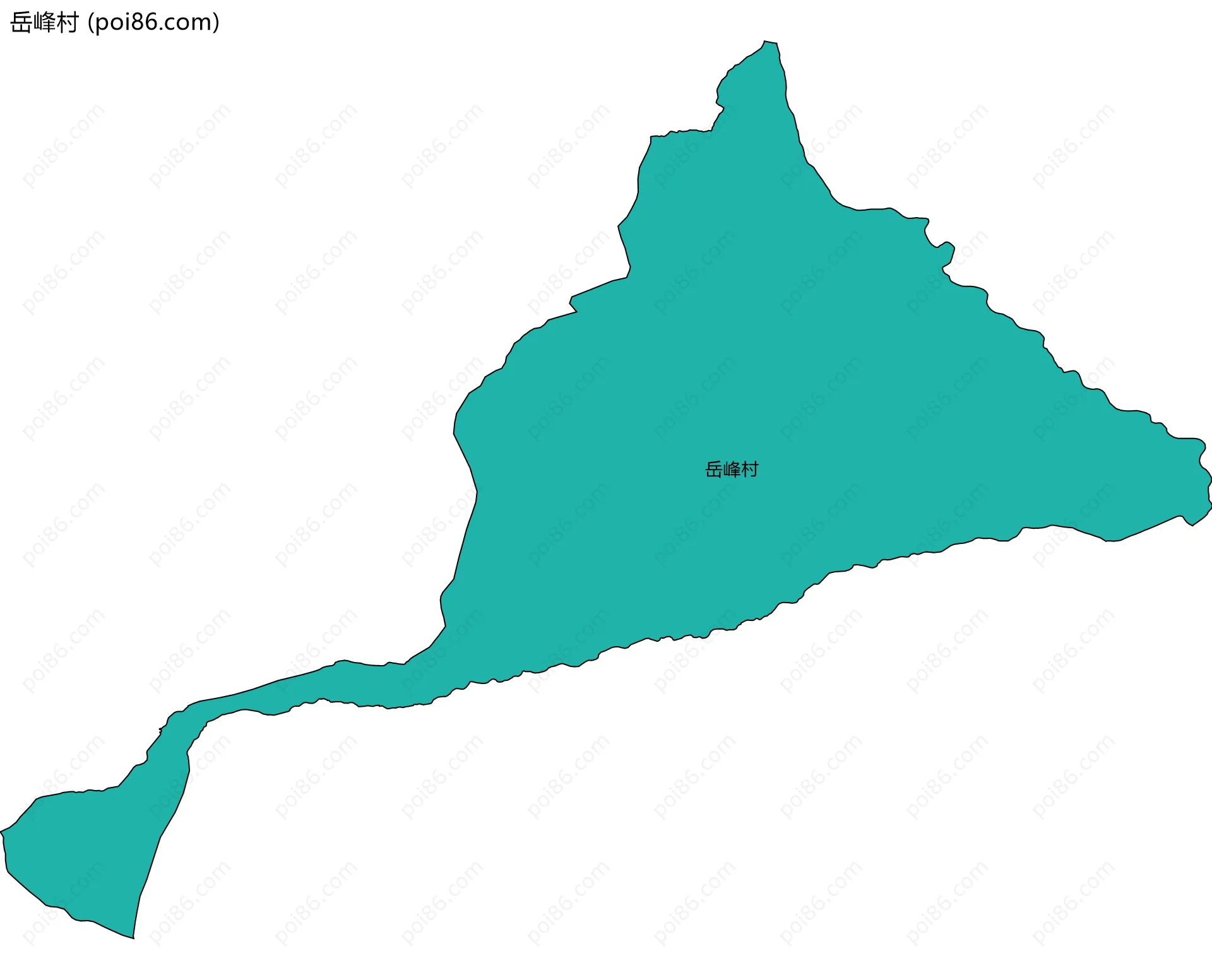 岳峰村边界地图