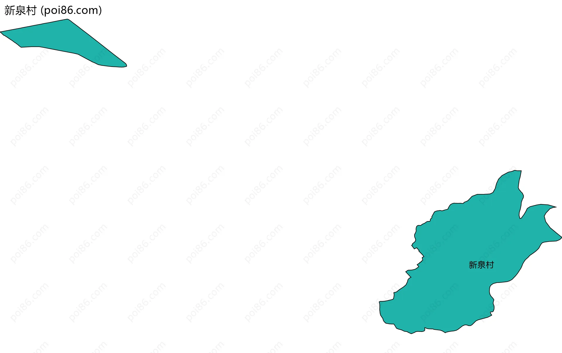 新泉村边界地图