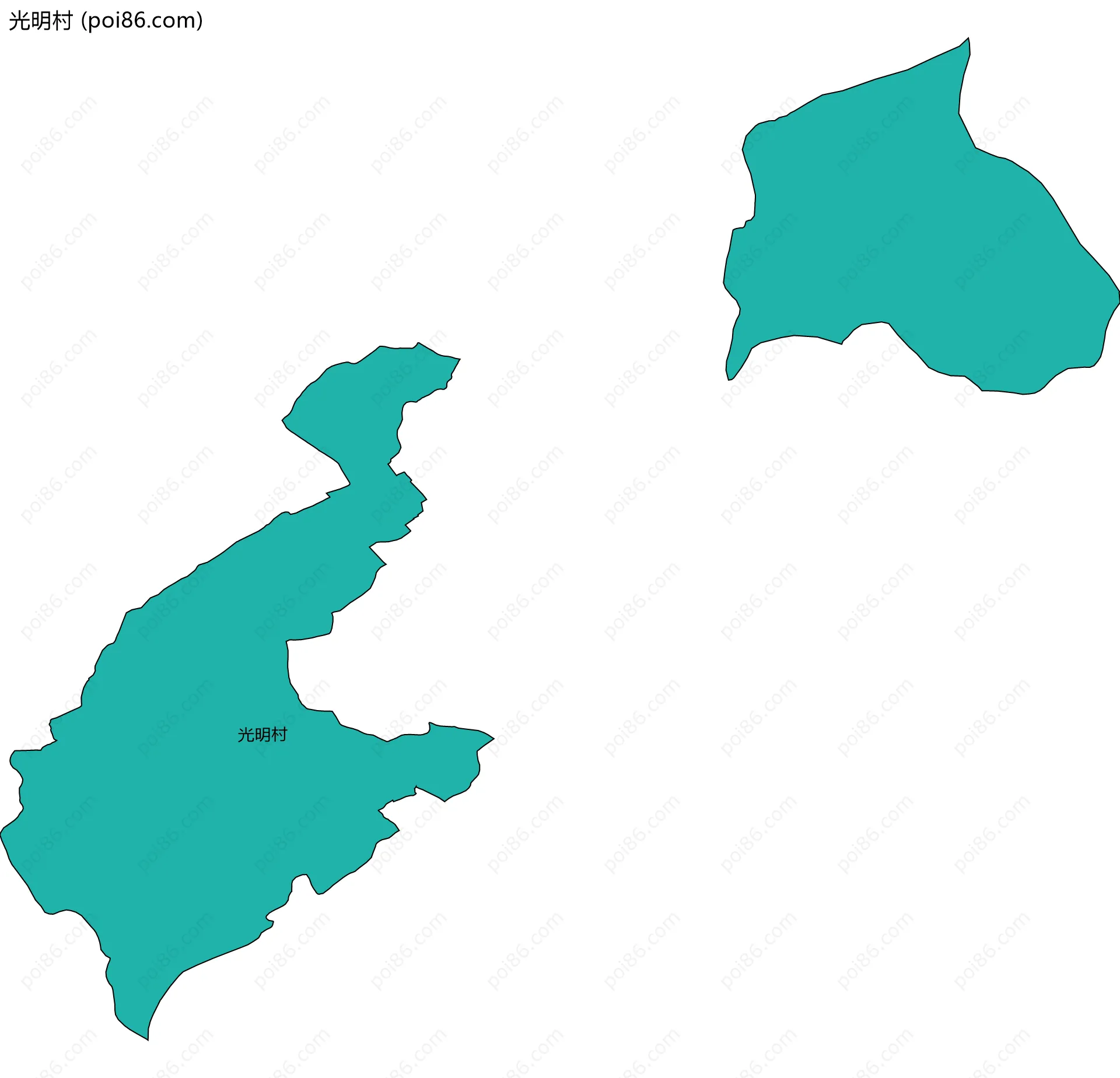 光明村边界地图