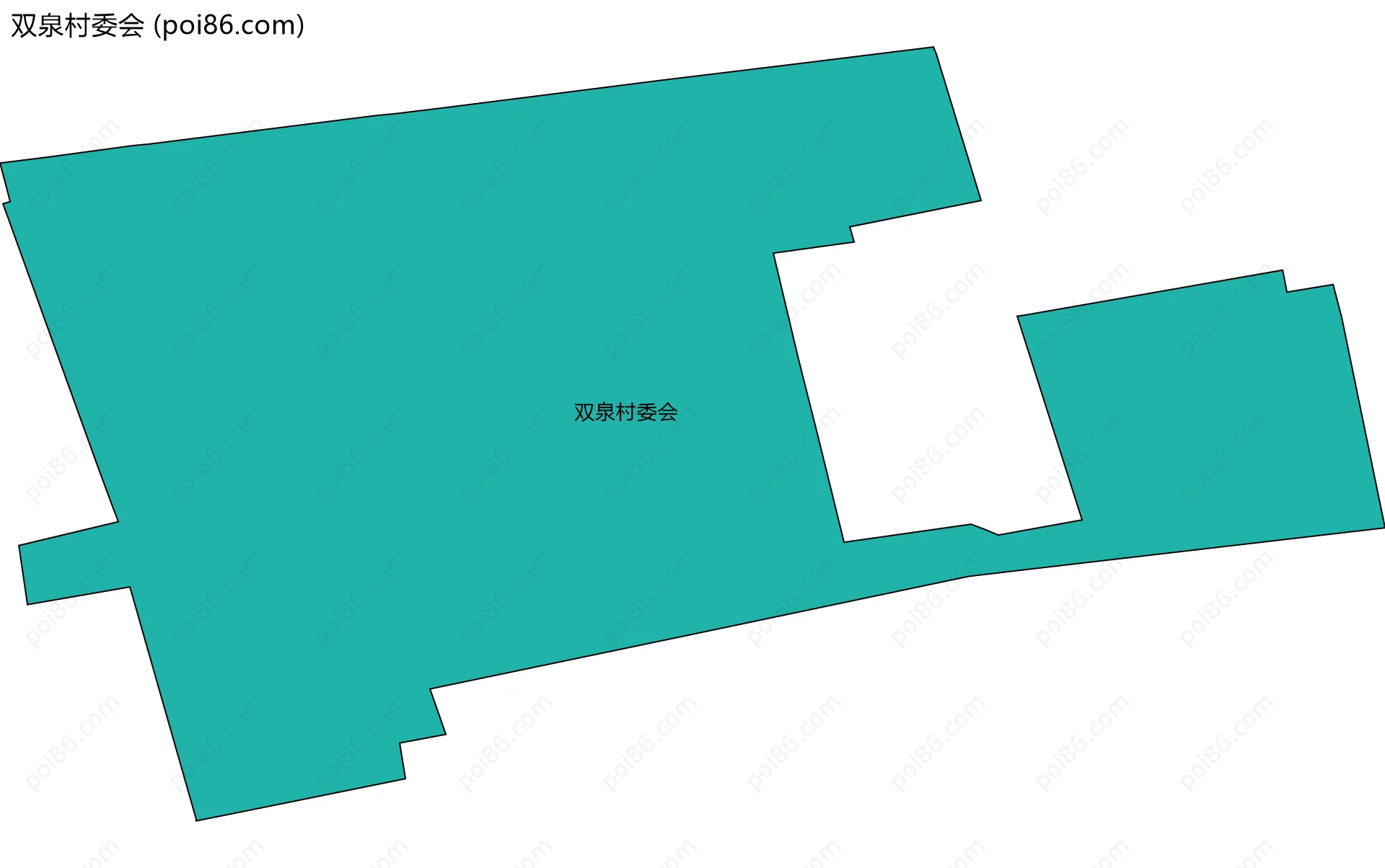 双泉村委会边界地图