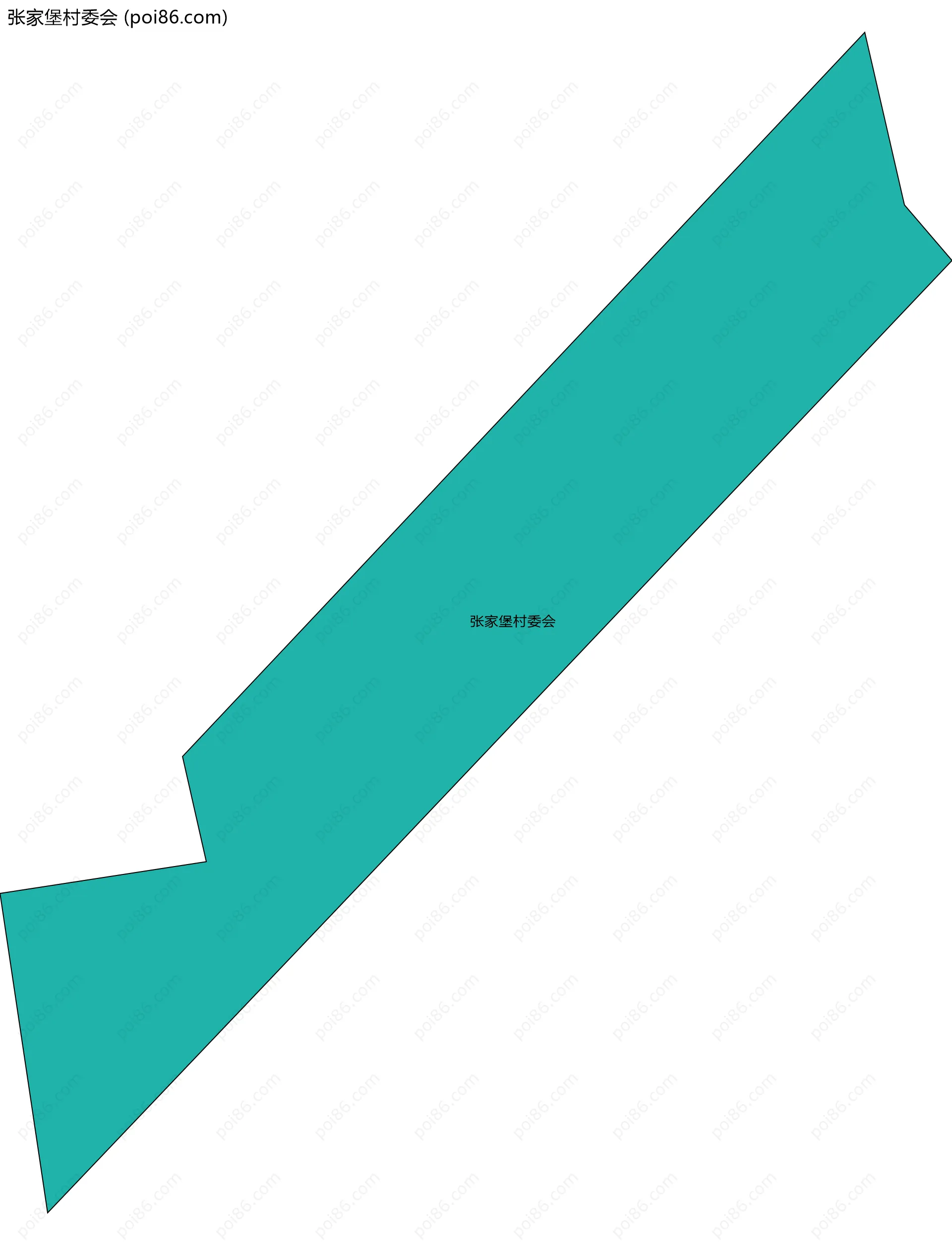 张家堡村委会边界地图