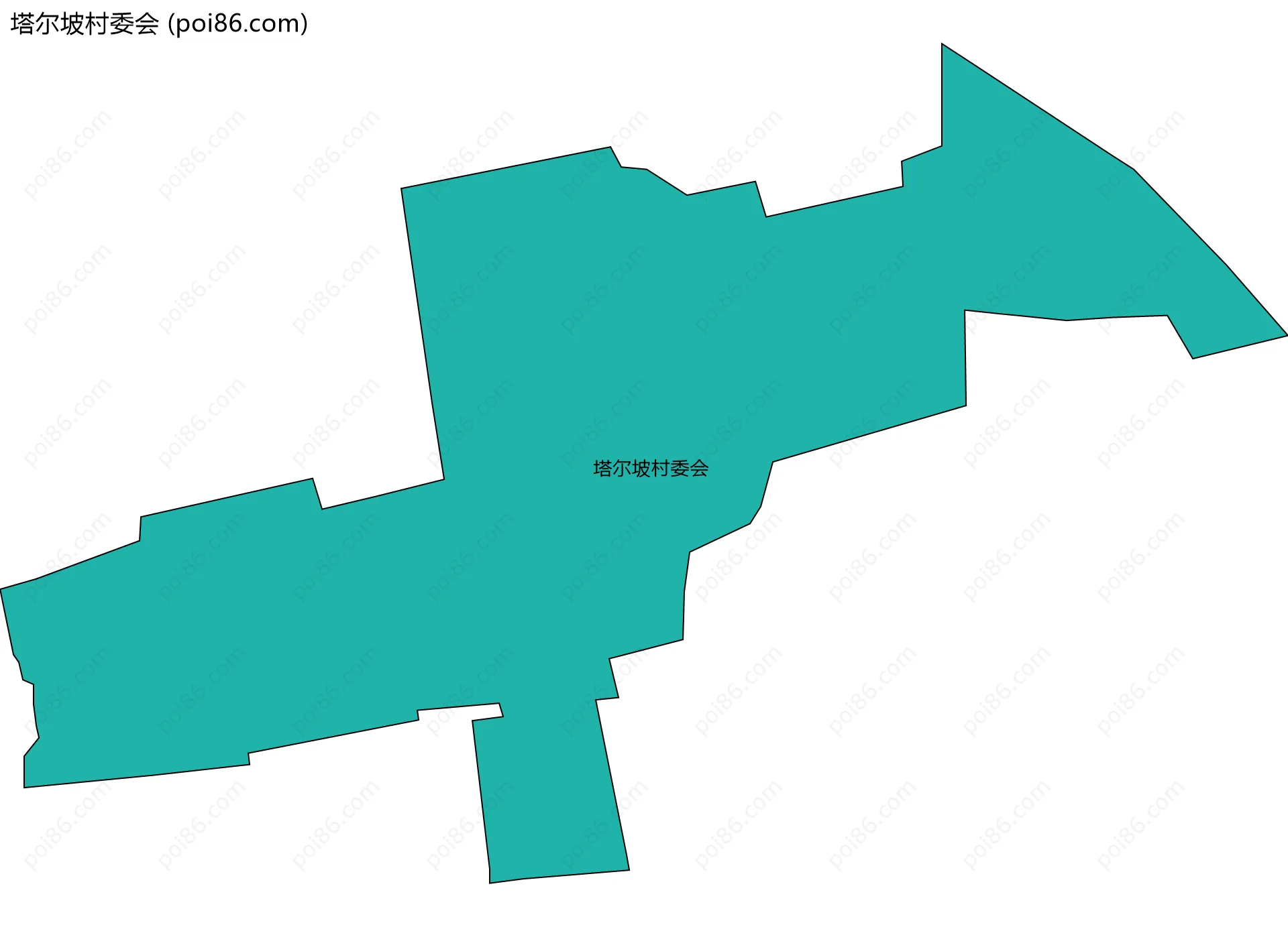 塔尔坡村委会边界地图