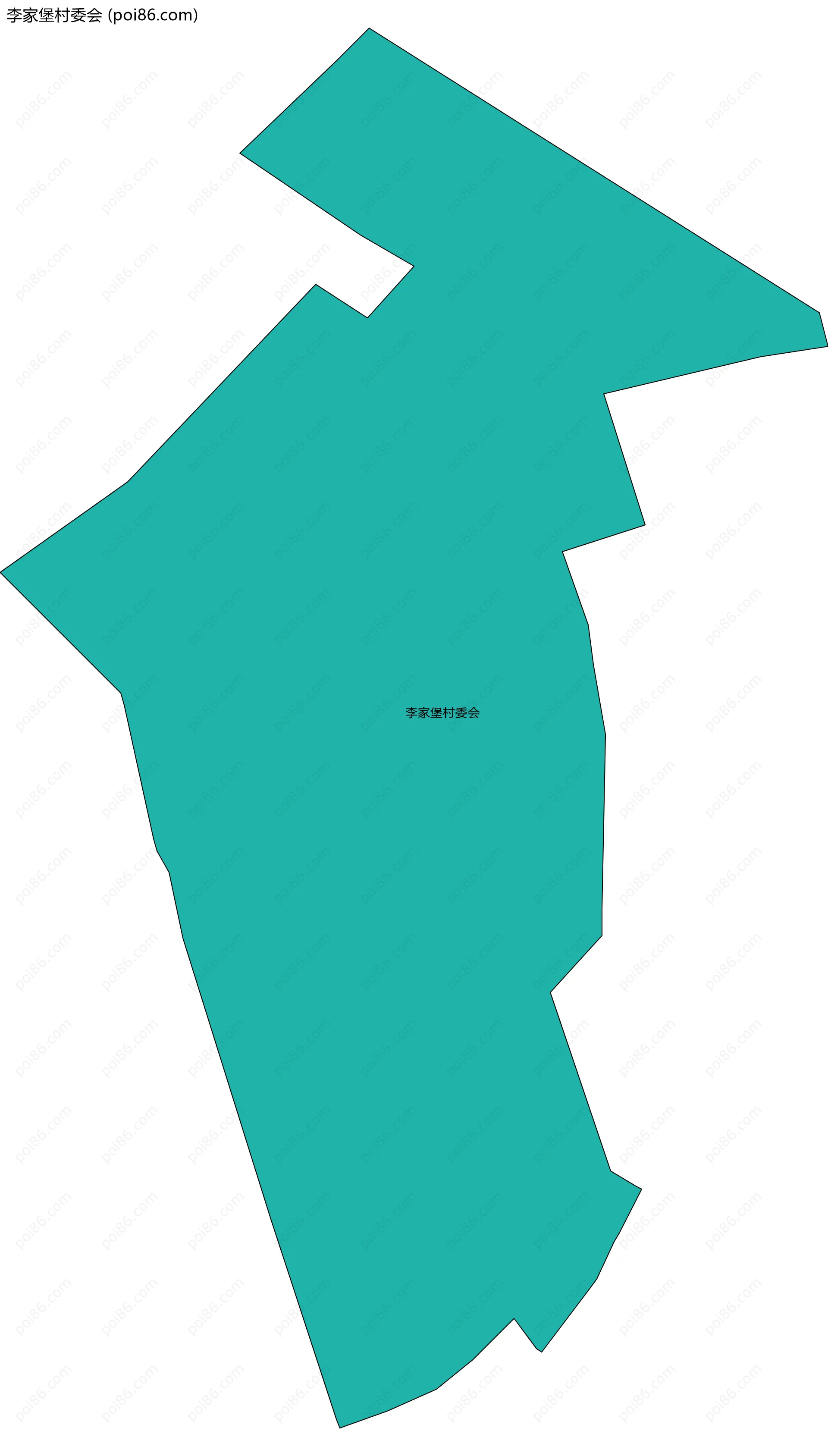 李家堡村委会边界地图