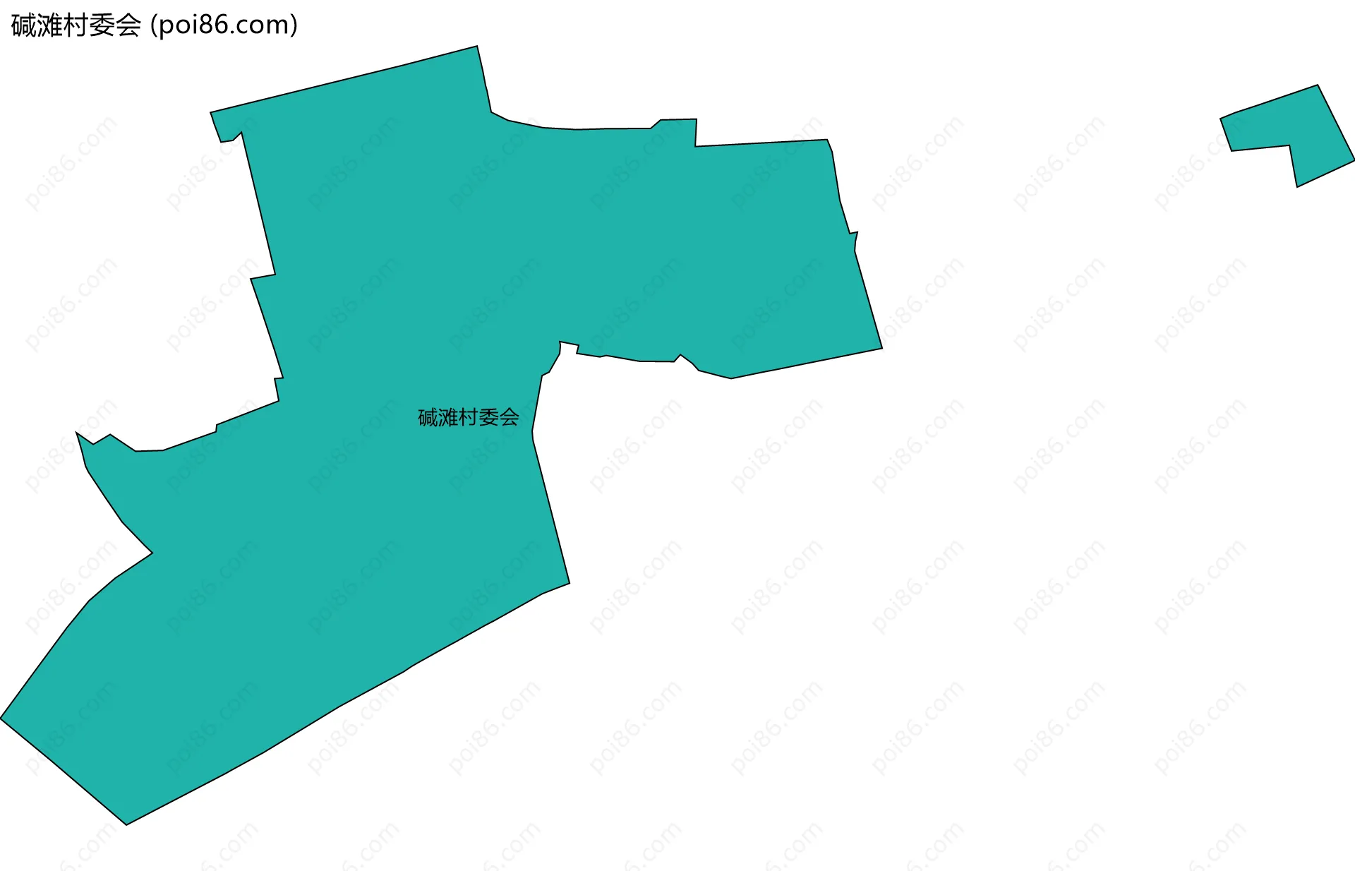 碱滩村委会边界地图
