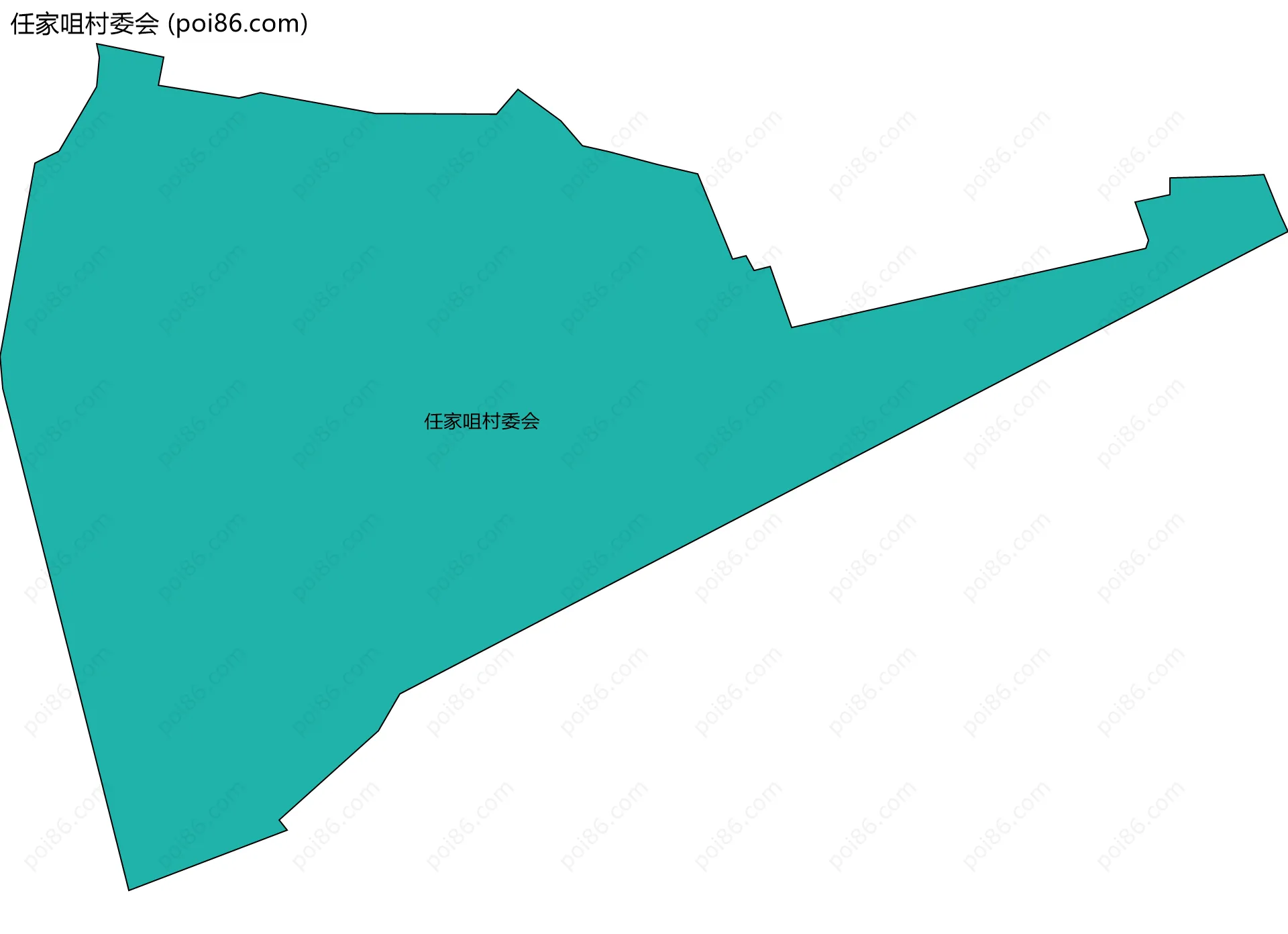 任家咀村委会边界地图