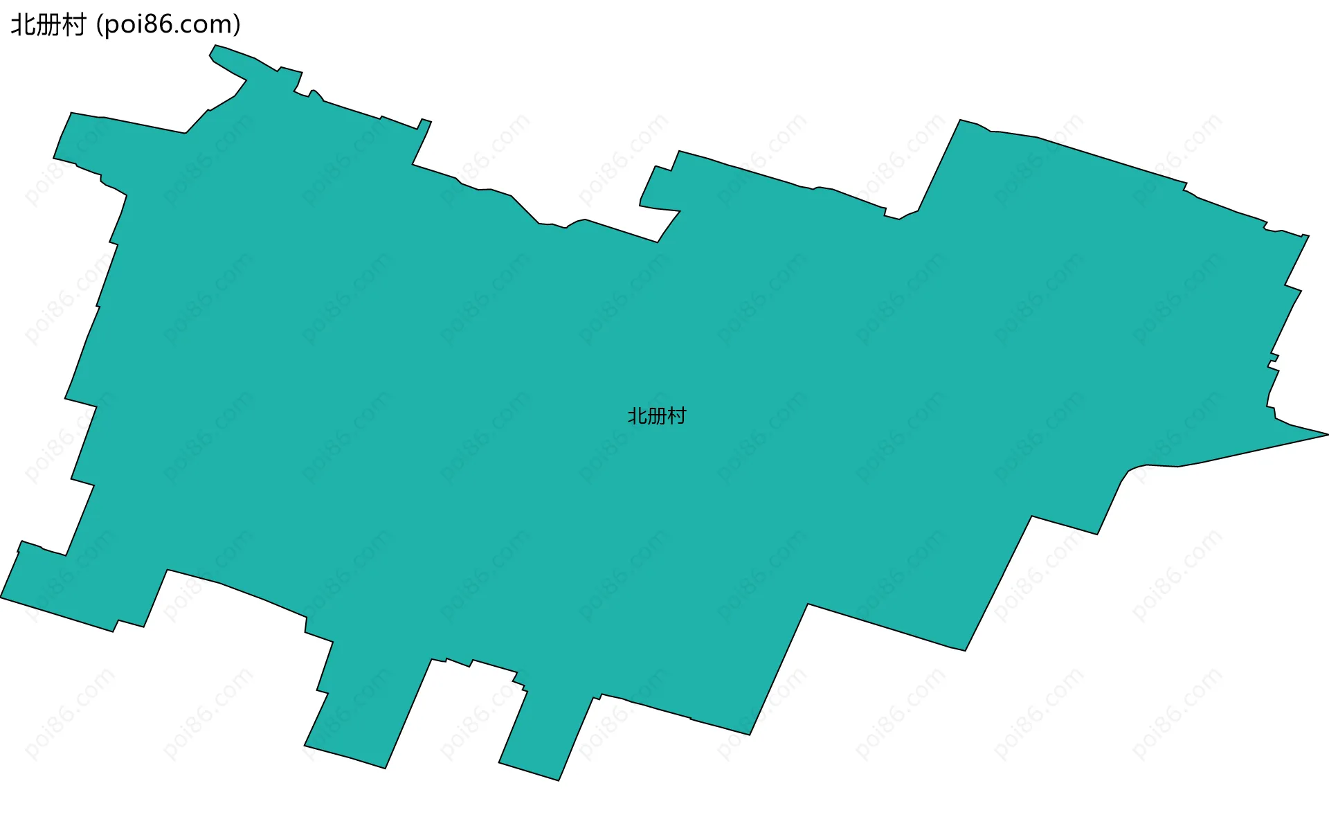 北册村边界地图