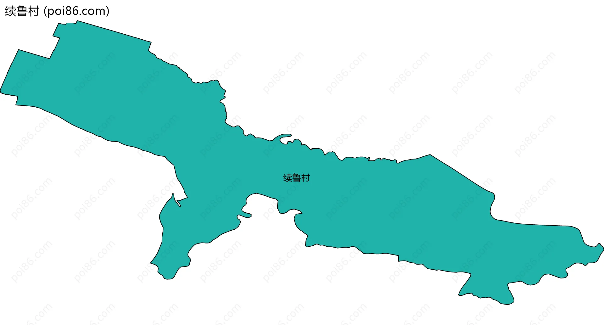 续鲁村边界地图