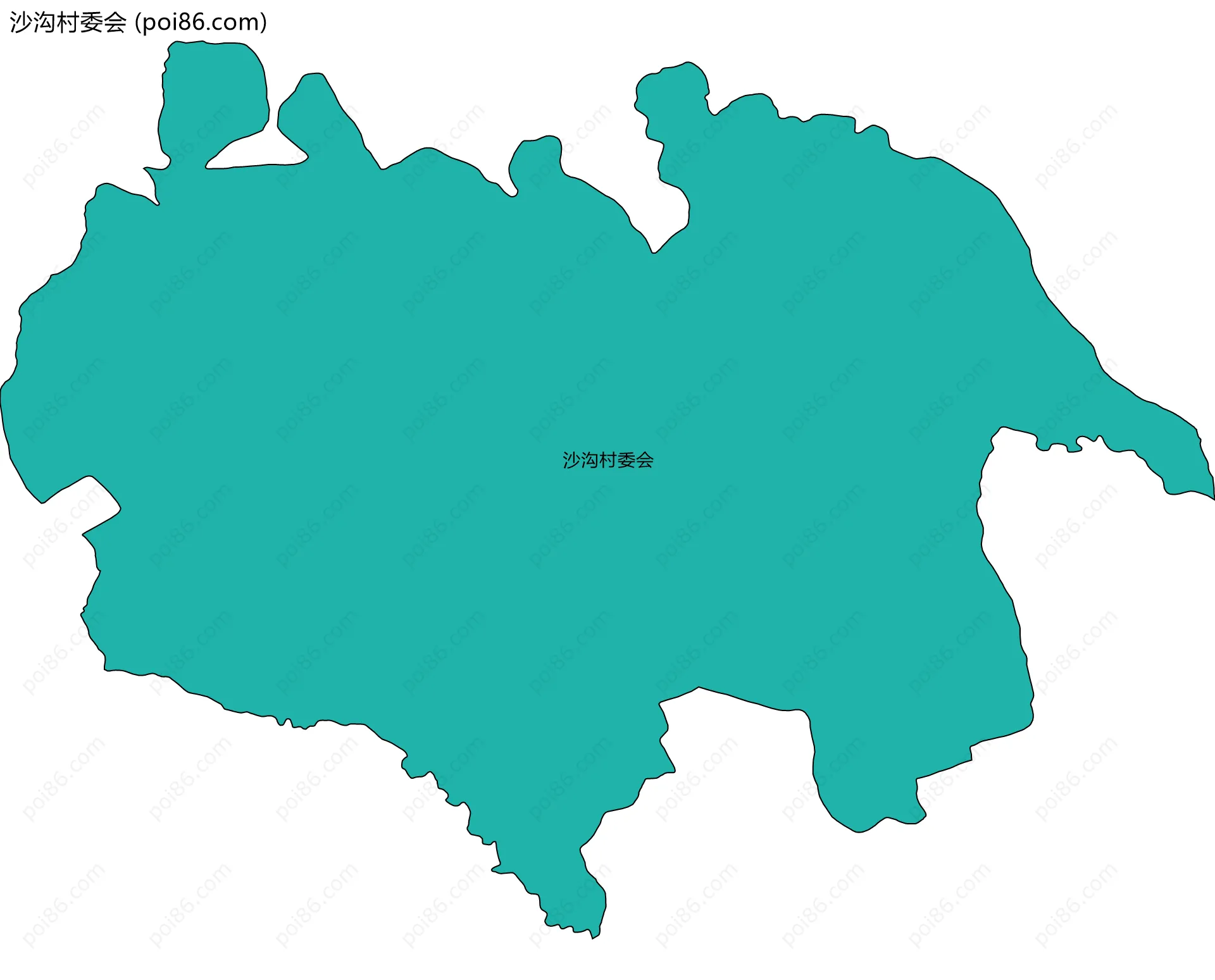 沙沟村委会边界地图