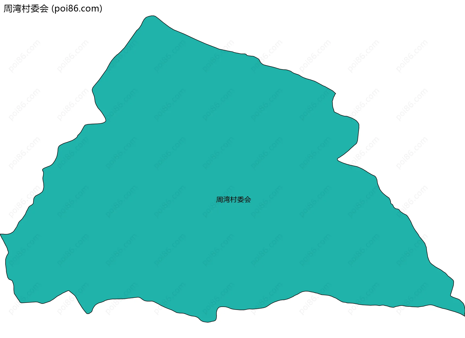 周湾村委会边界地图