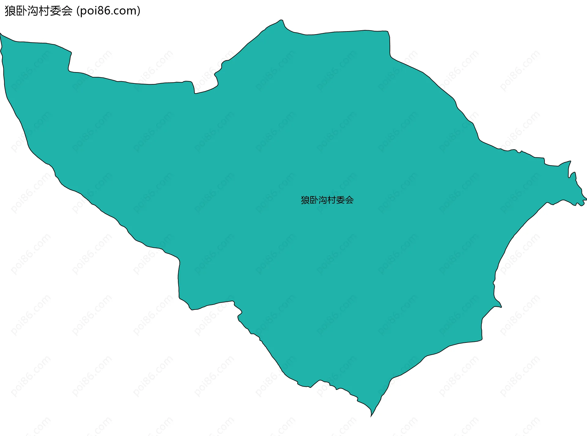 狼卧沟村委会边界地图