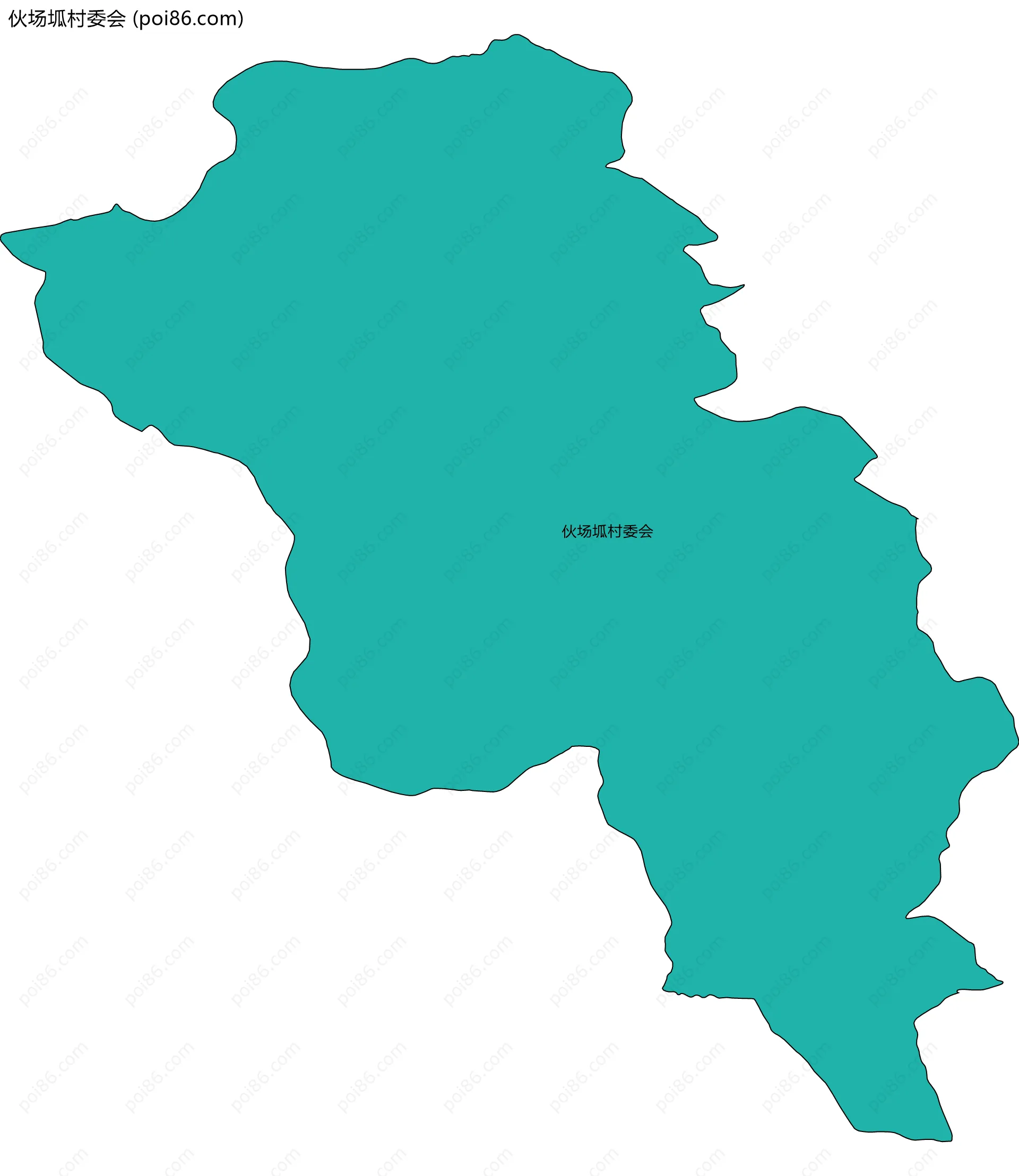 伙场坬村委会边界地图