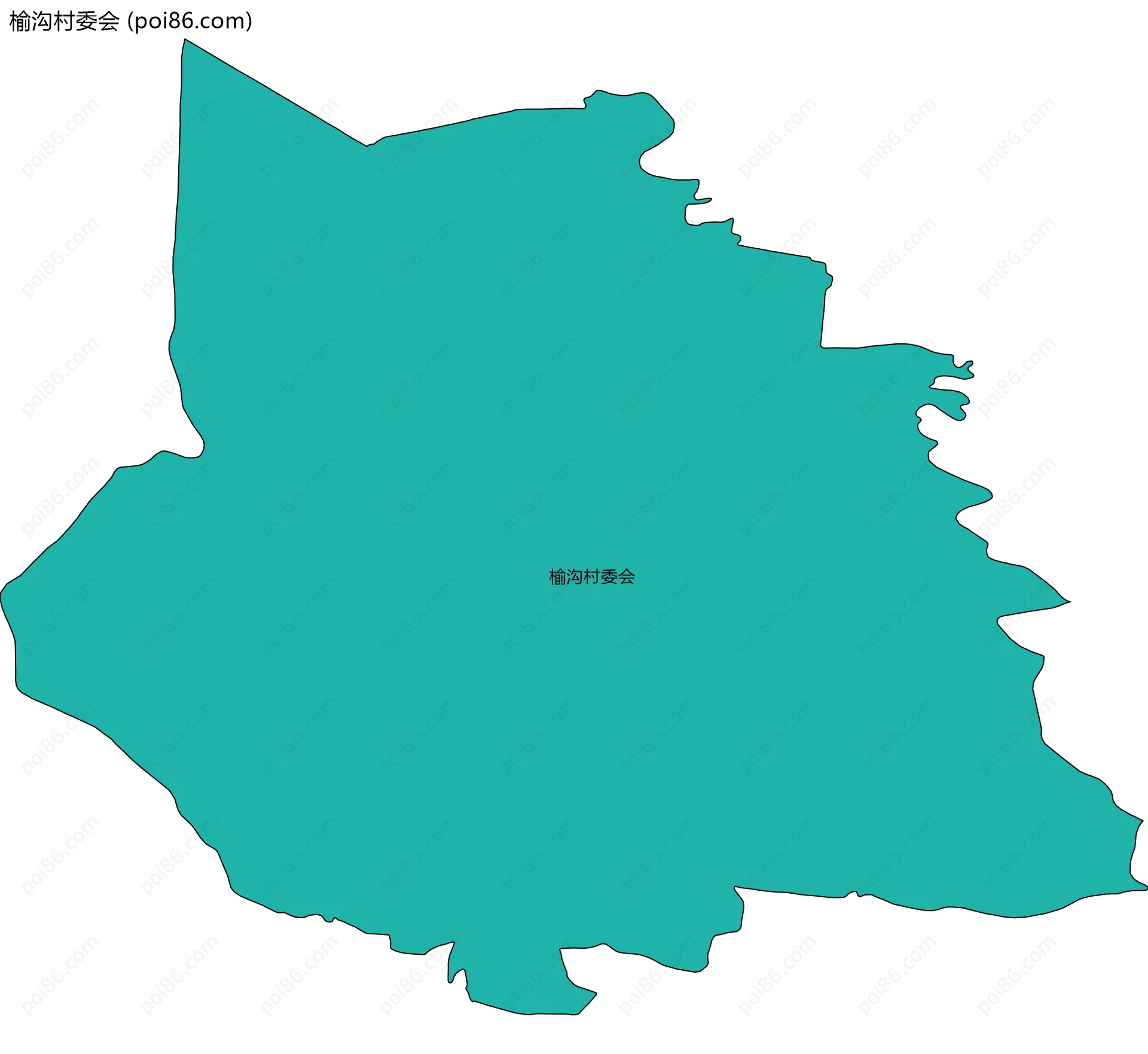 榆沟村委会边界地图