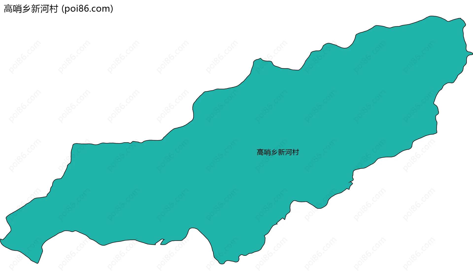 高哨乡新河村边界地图