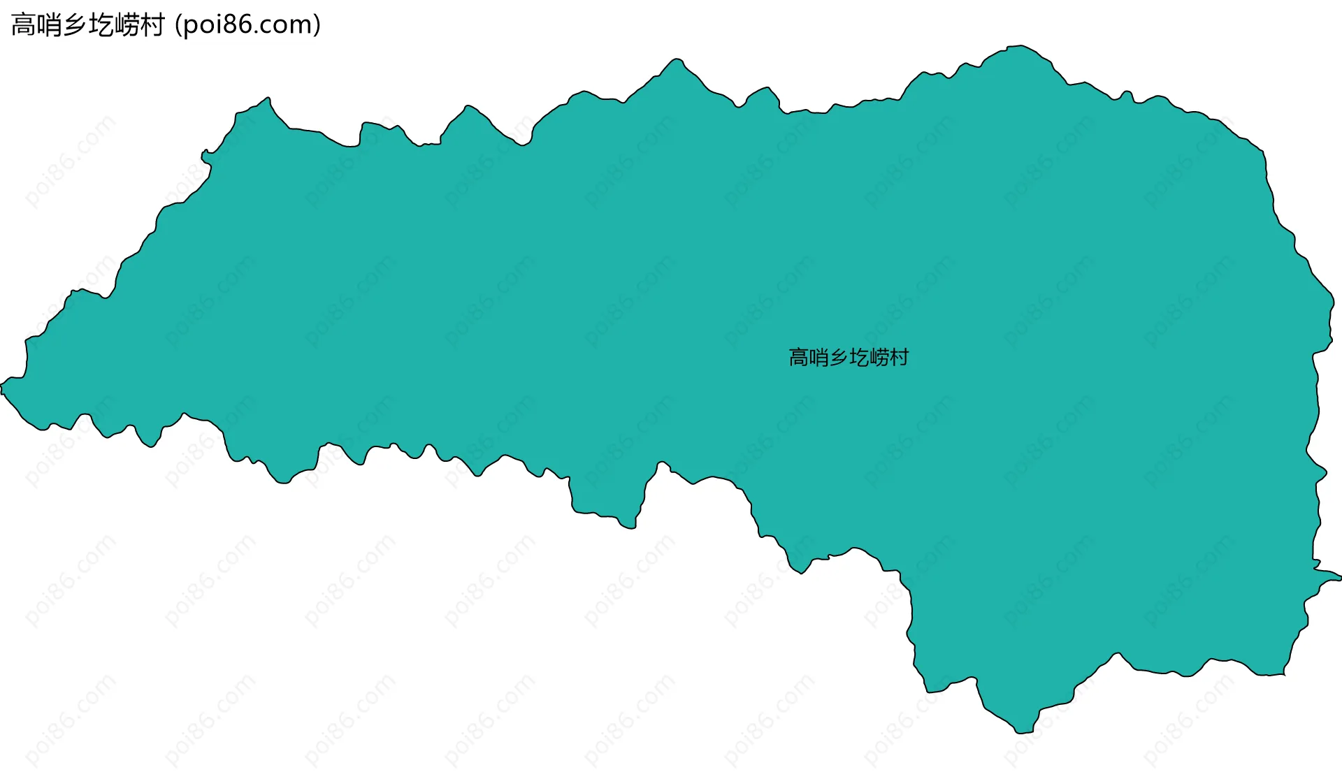 高哨乡圪崂村边界地图