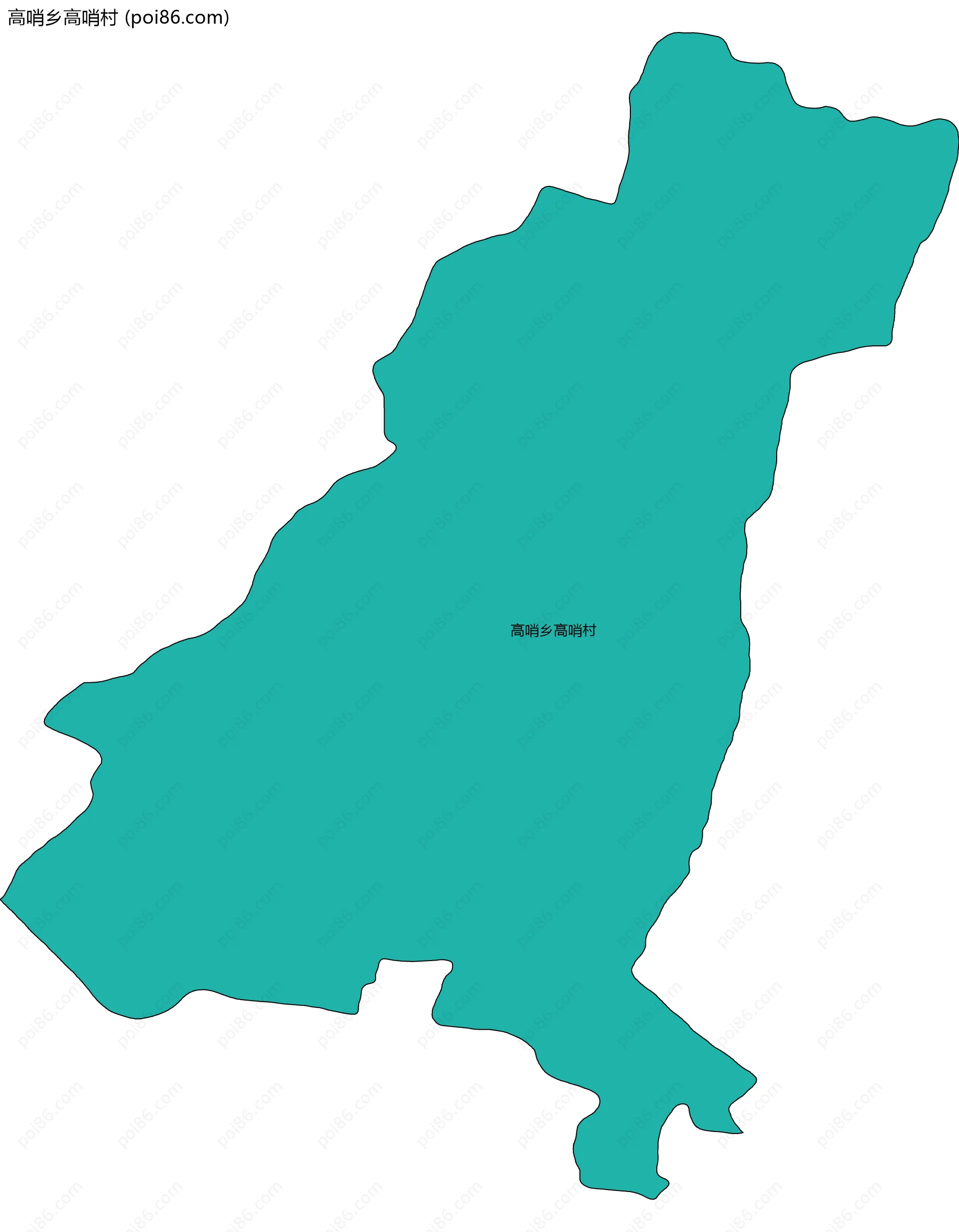 高哨乡高哨村边界地图