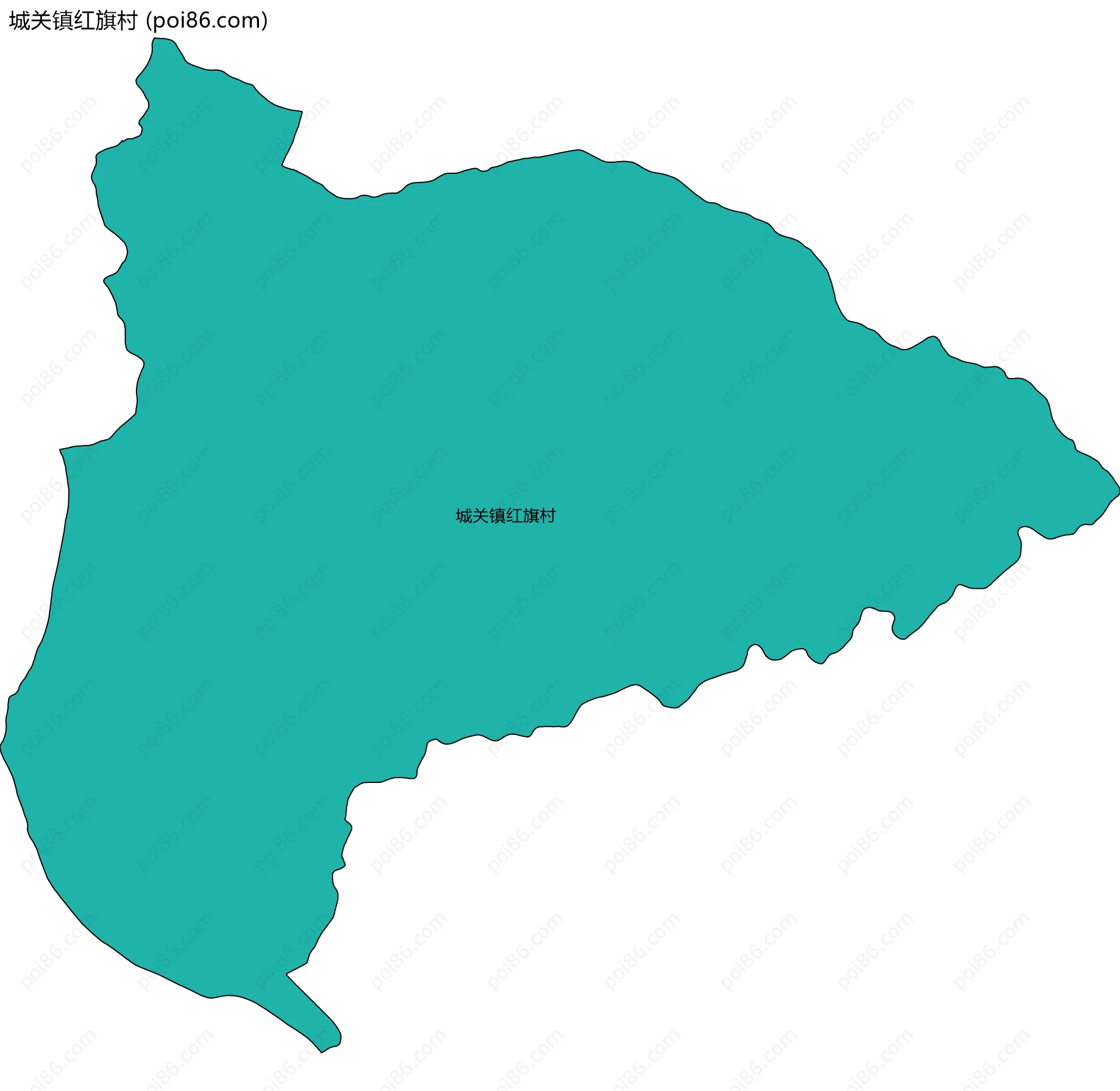 城关镇红旗村边界地图