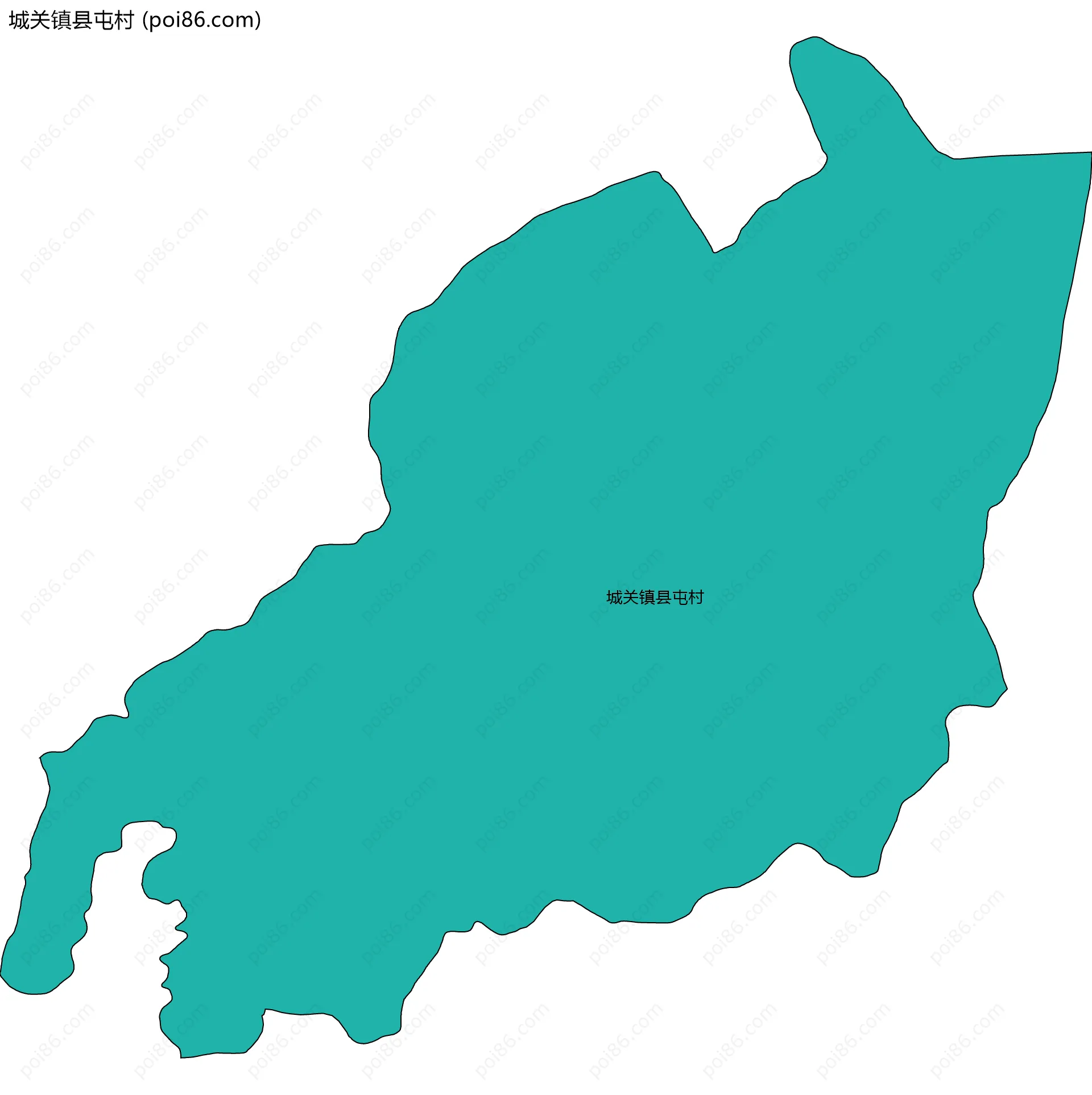 城关镇县屯村边界地图