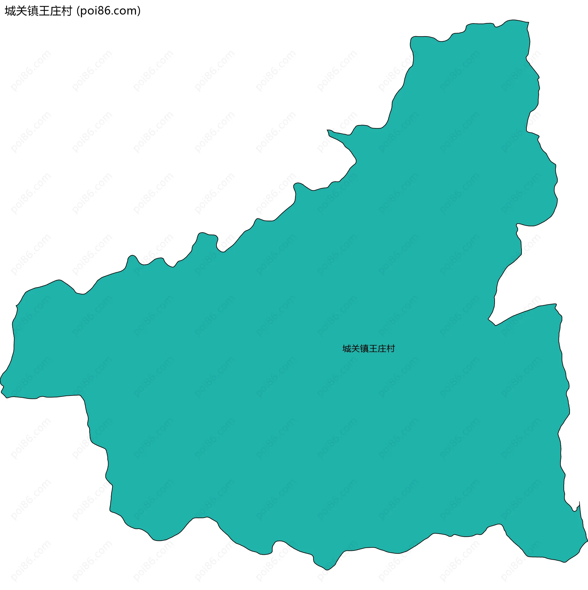 城关镇王庄村边界地图