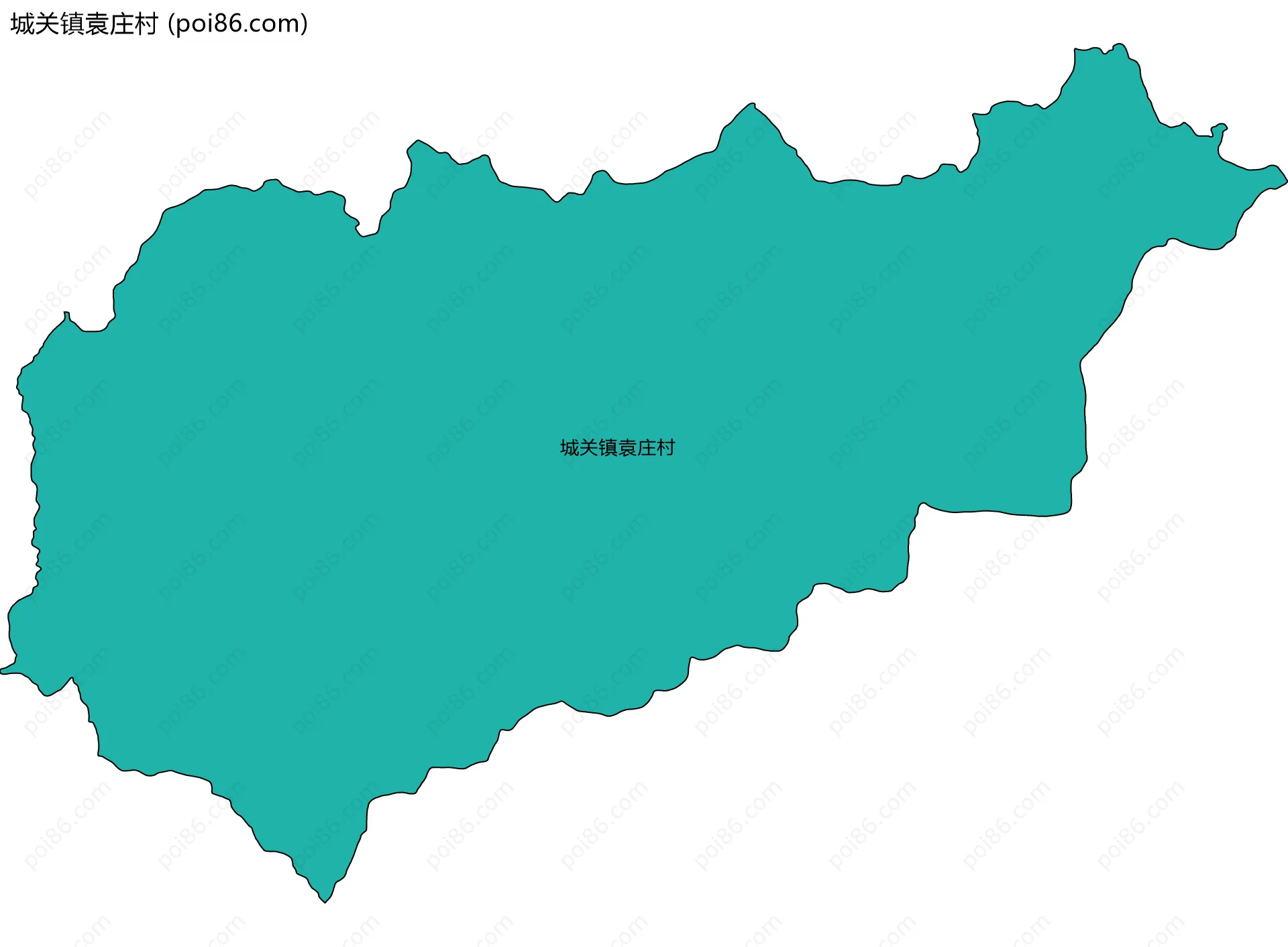 城关镇袁庄村边界地图