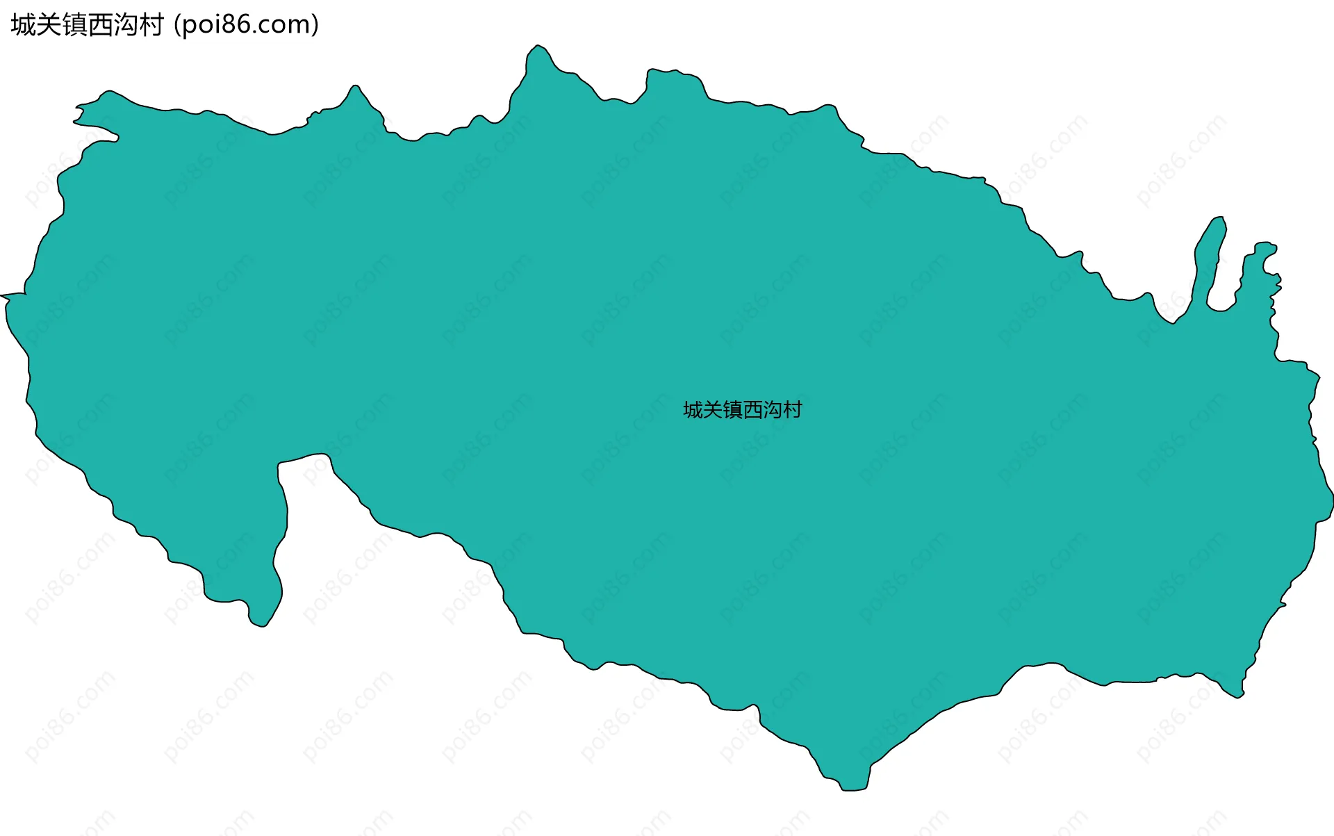 城关镇西沟村边界地图