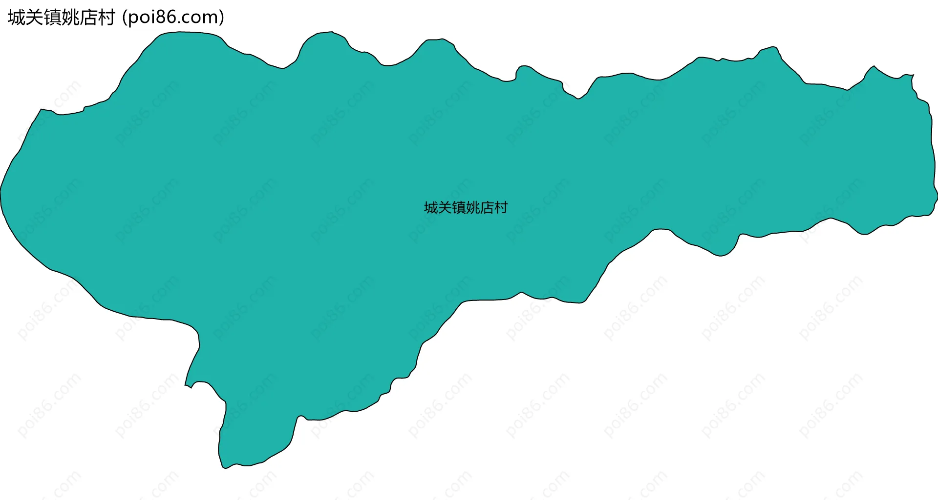 城关镇姚店村边界地图
