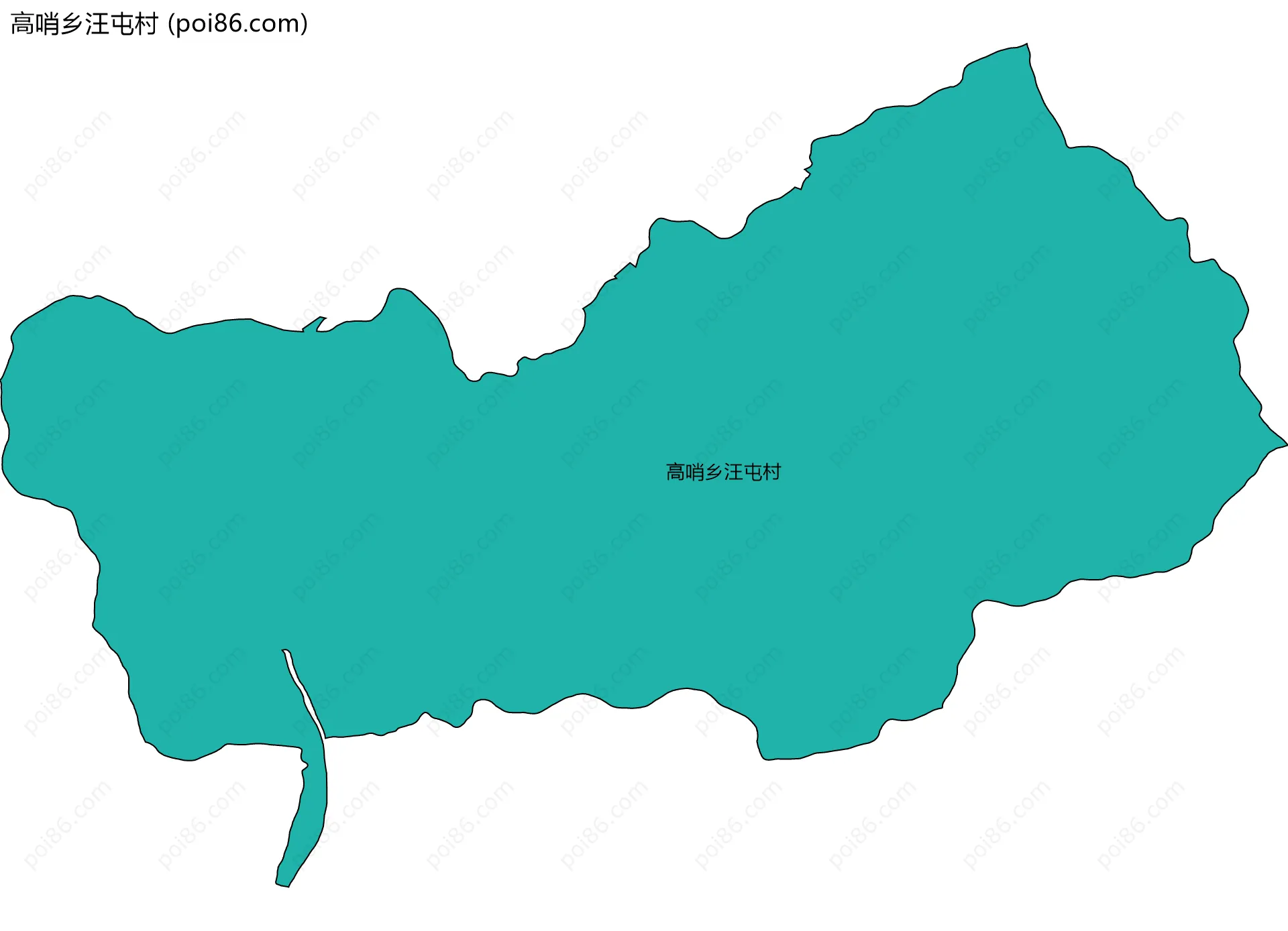 高哨乡汪屯村边界地图