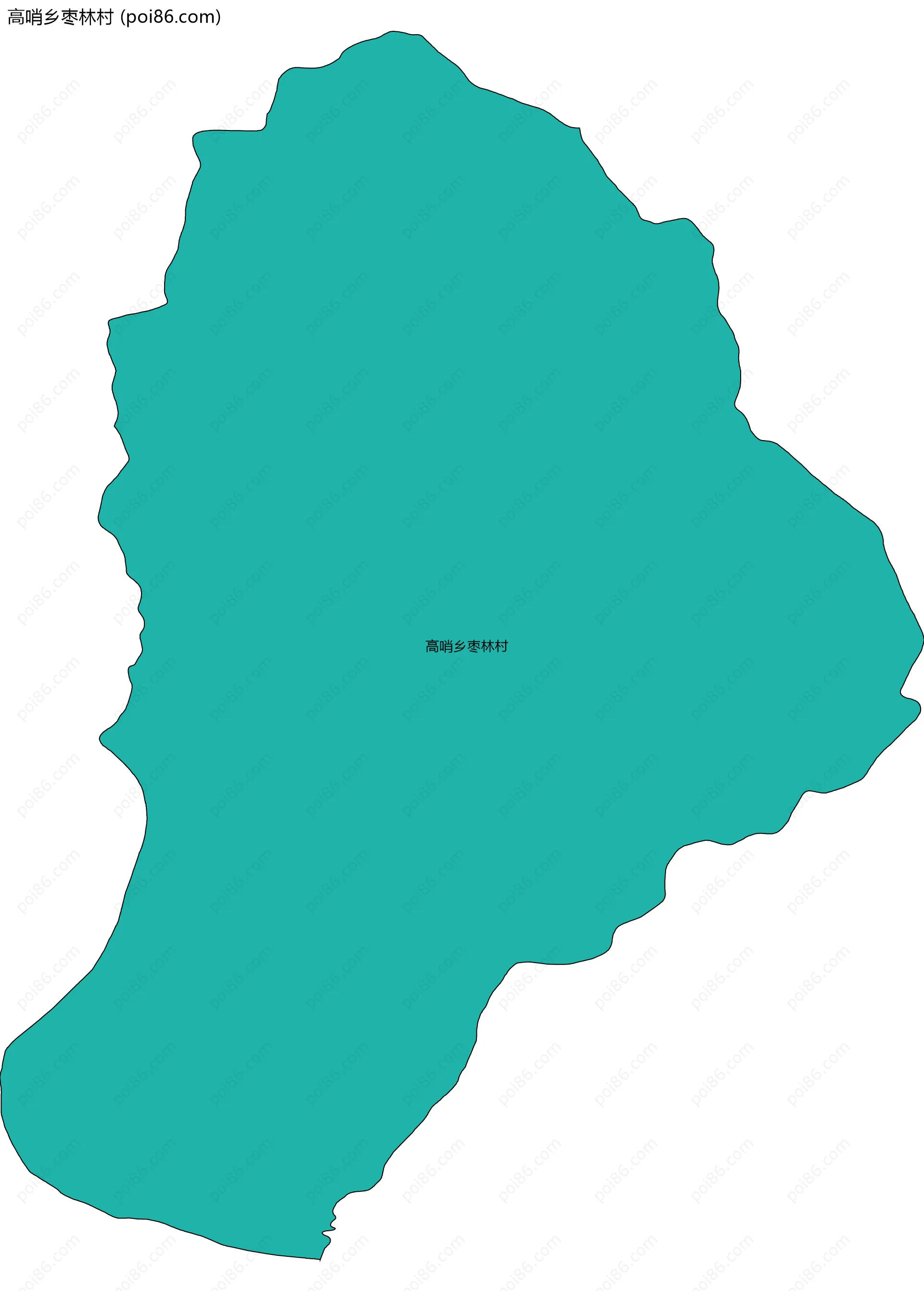 高哨乡枣林村边界地图