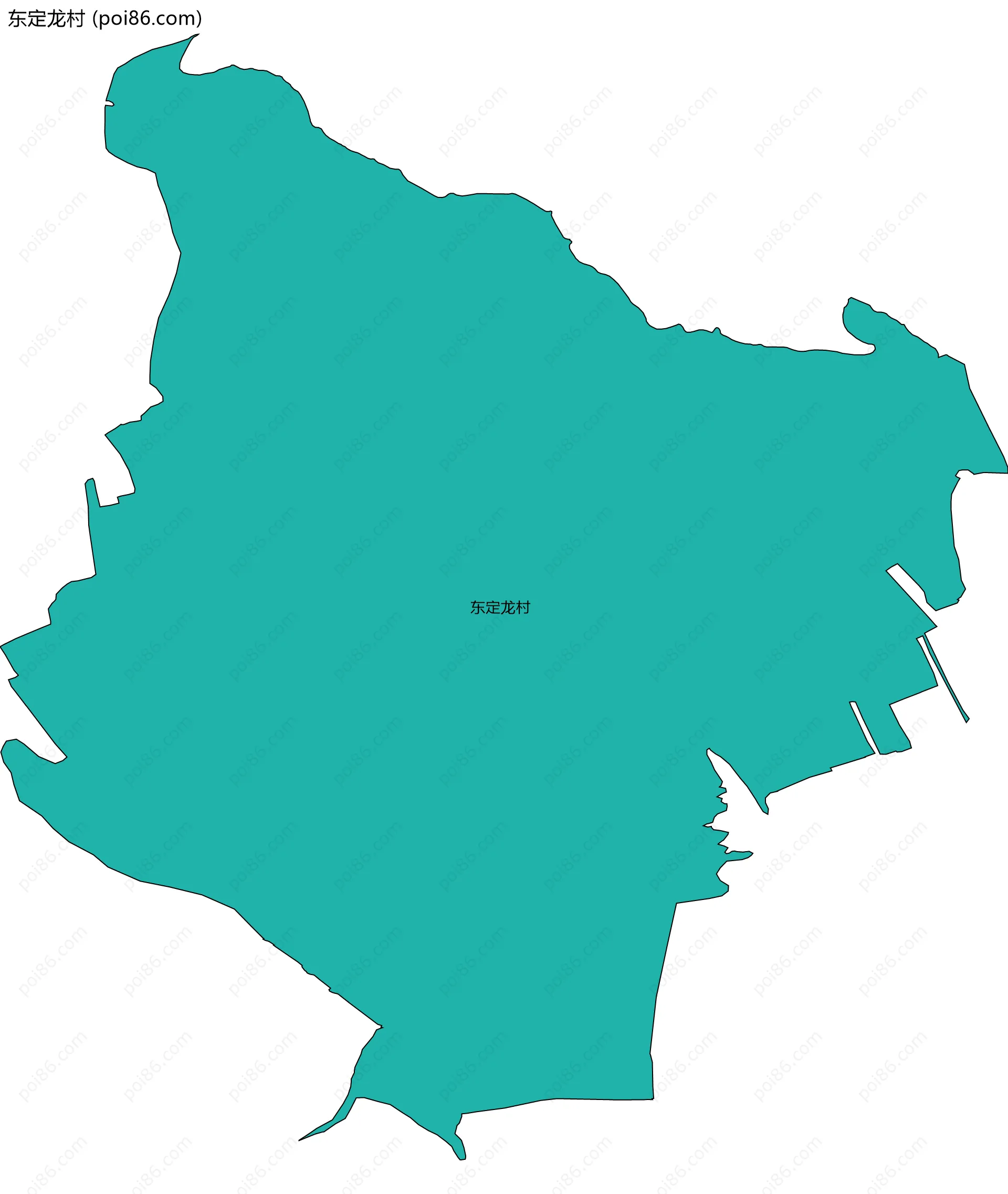 东定龙村边界地图