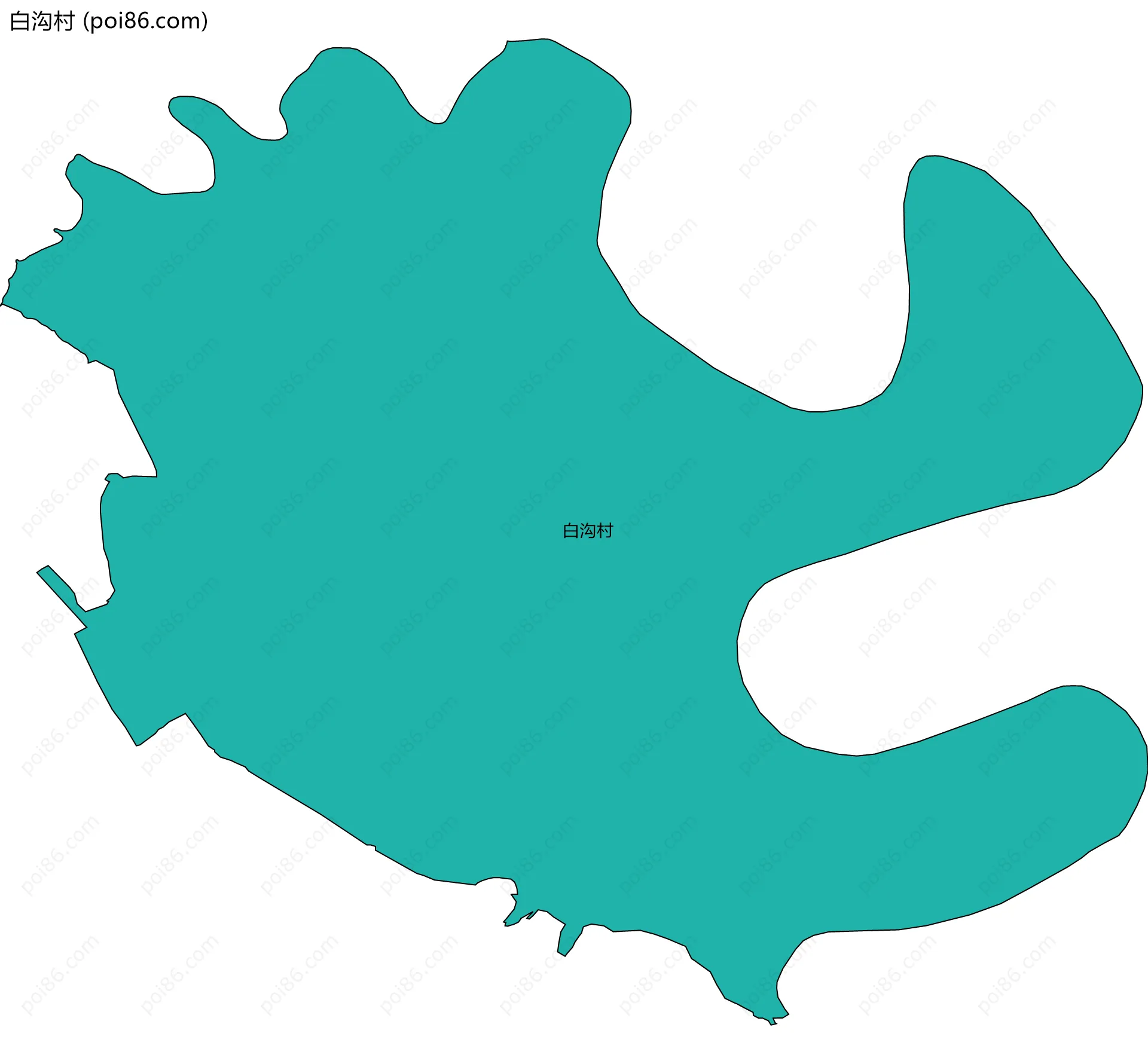 白沟村边界地图