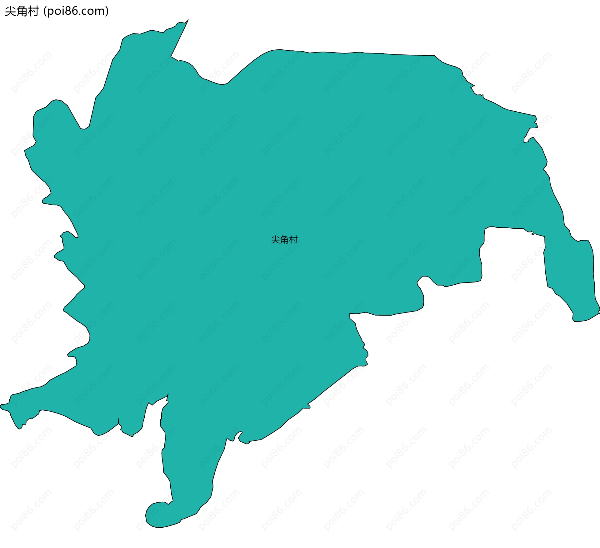 尖角村边界地图