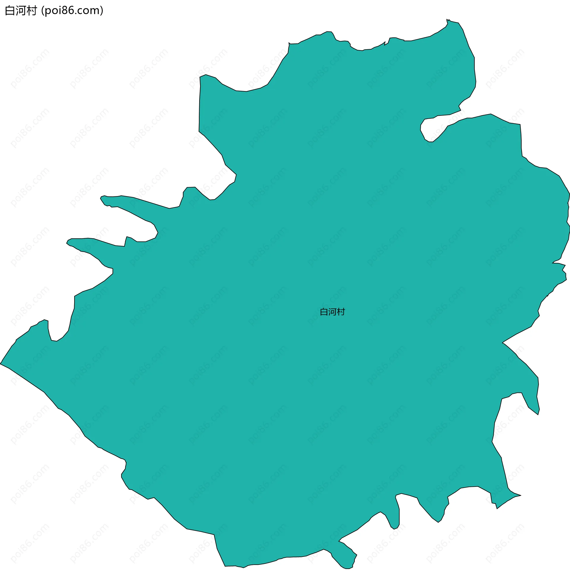 白河村边界地图