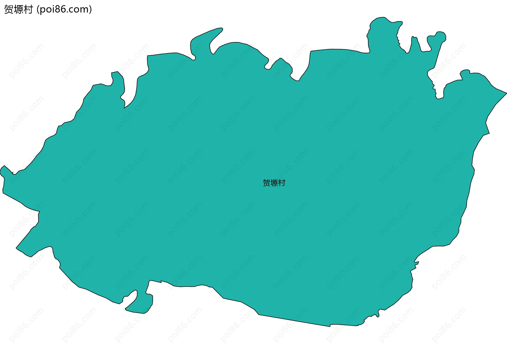 贺塬村边界地图