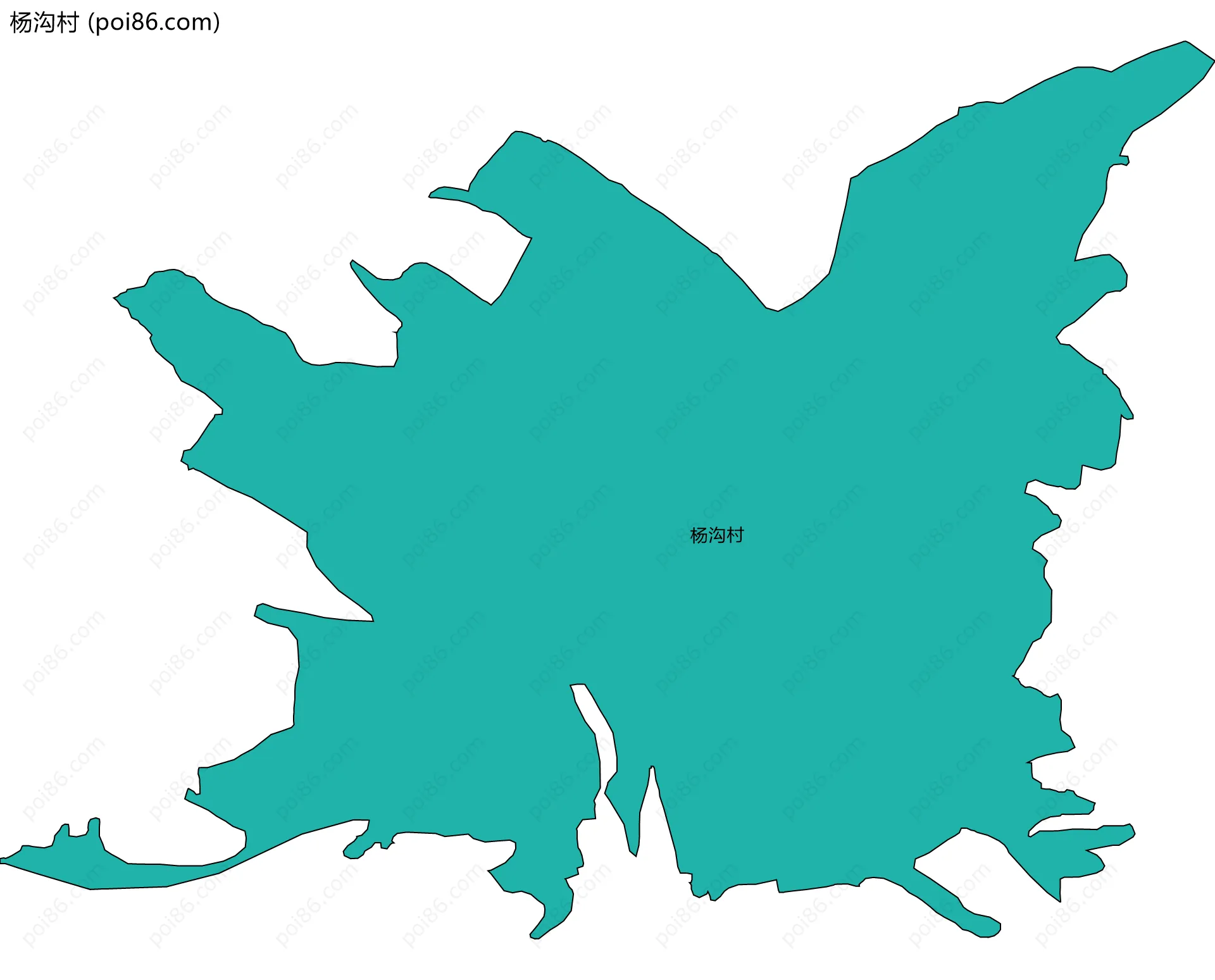 杨沟村边界地图