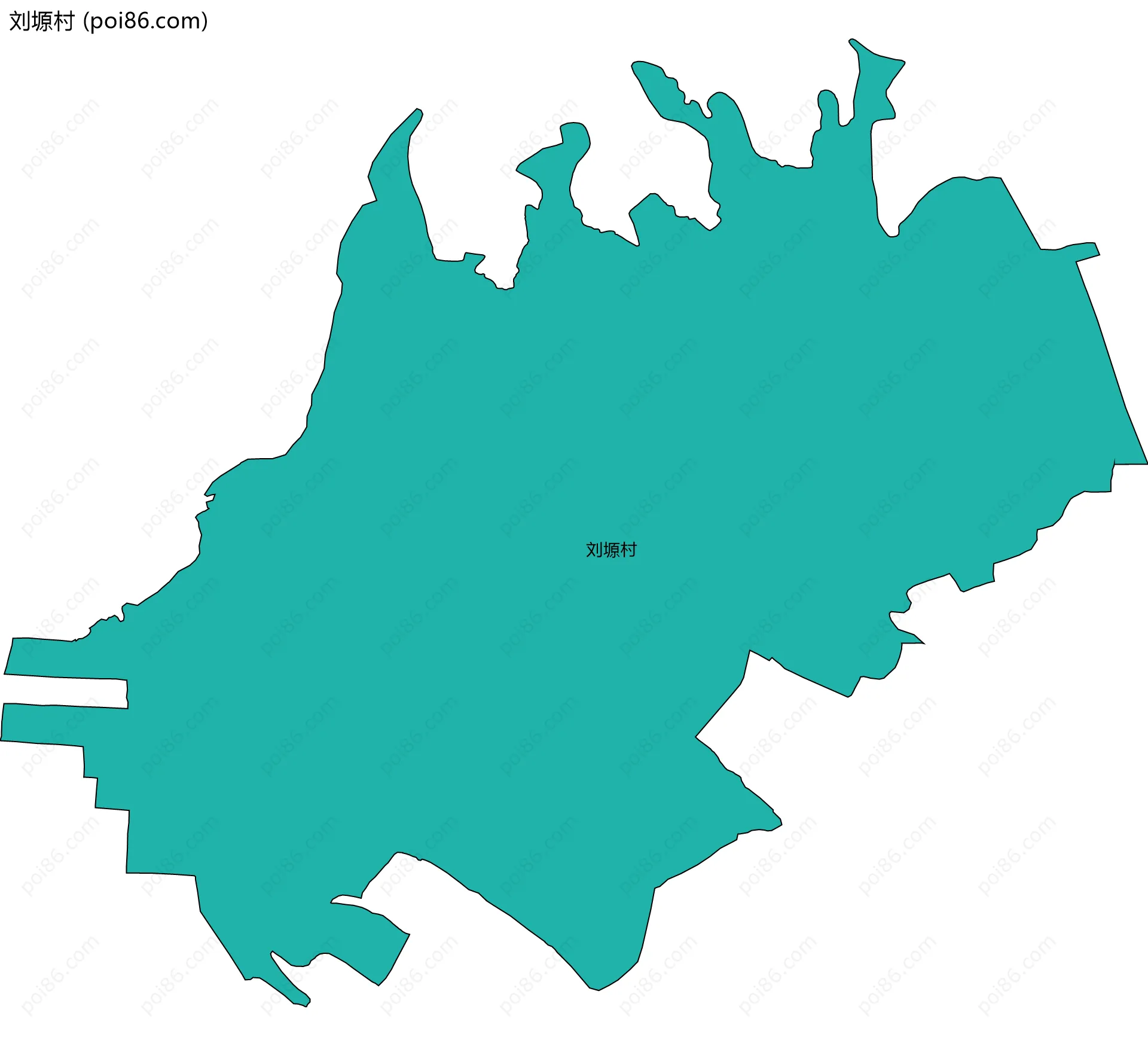刘塬村边界地图