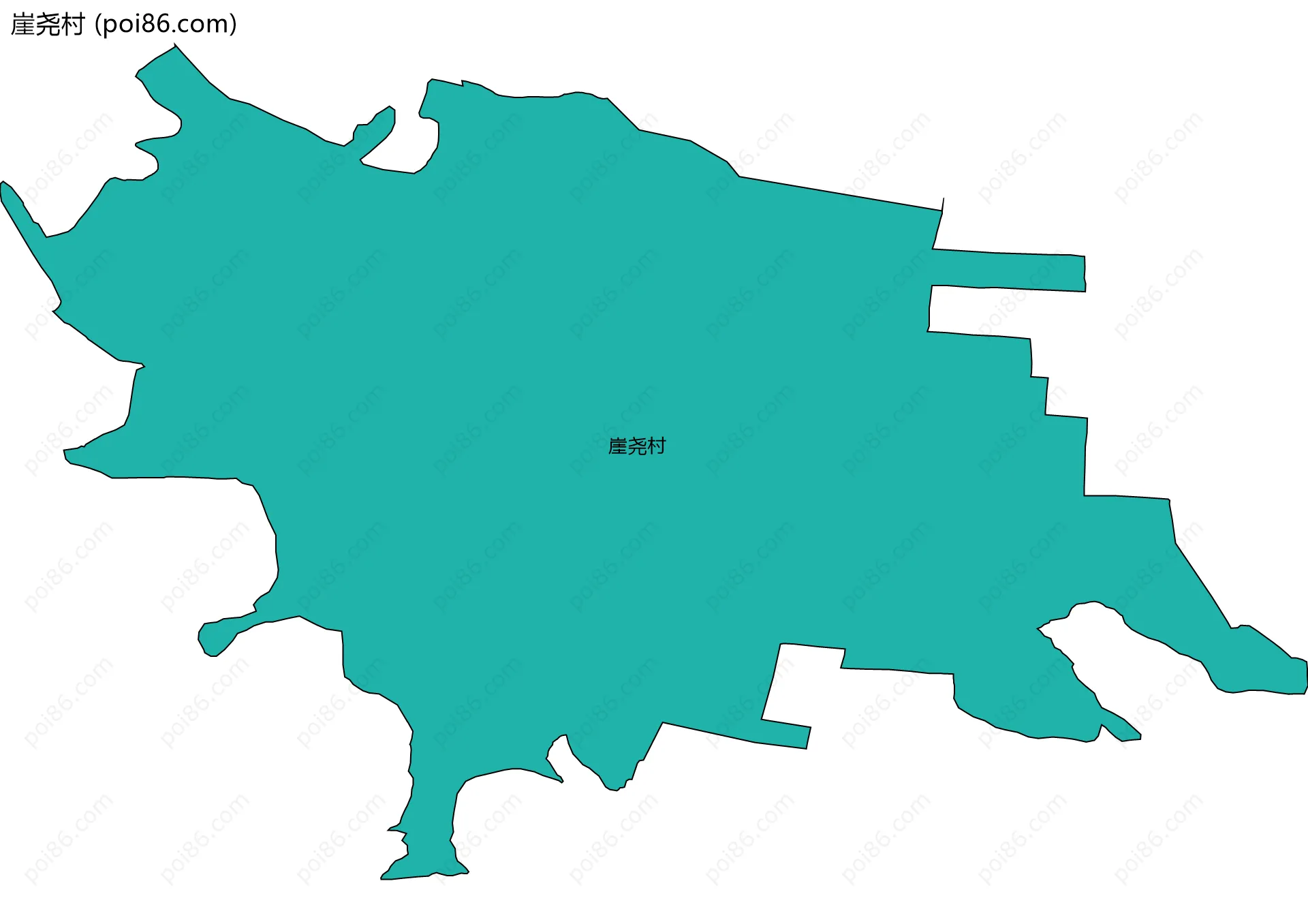 崖尧村边界地图