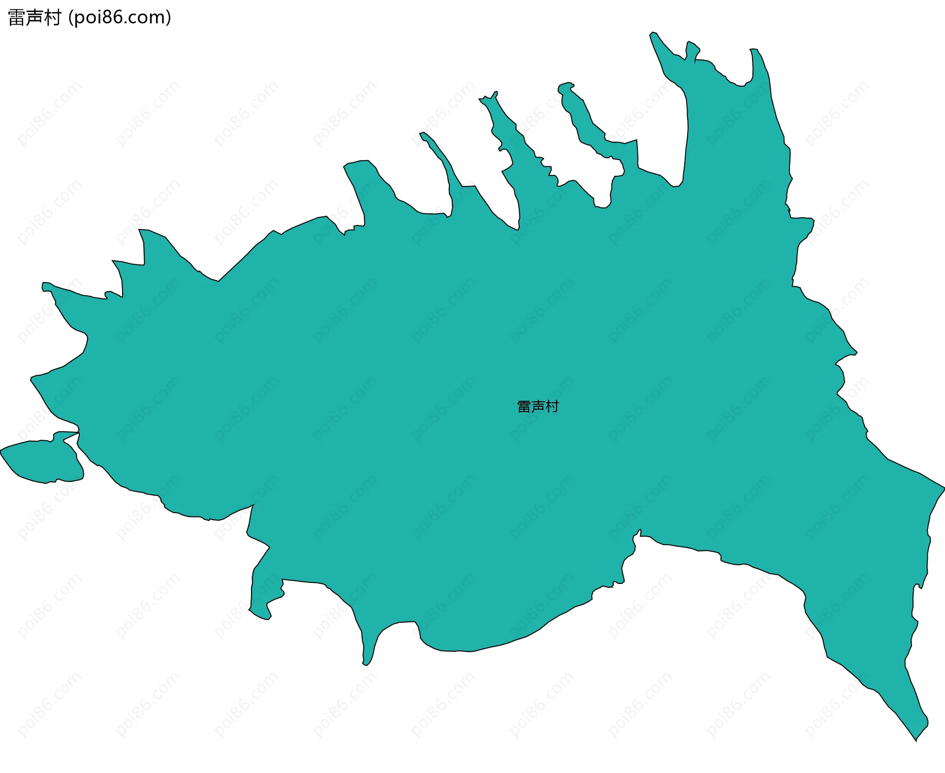 雷声村边界地图