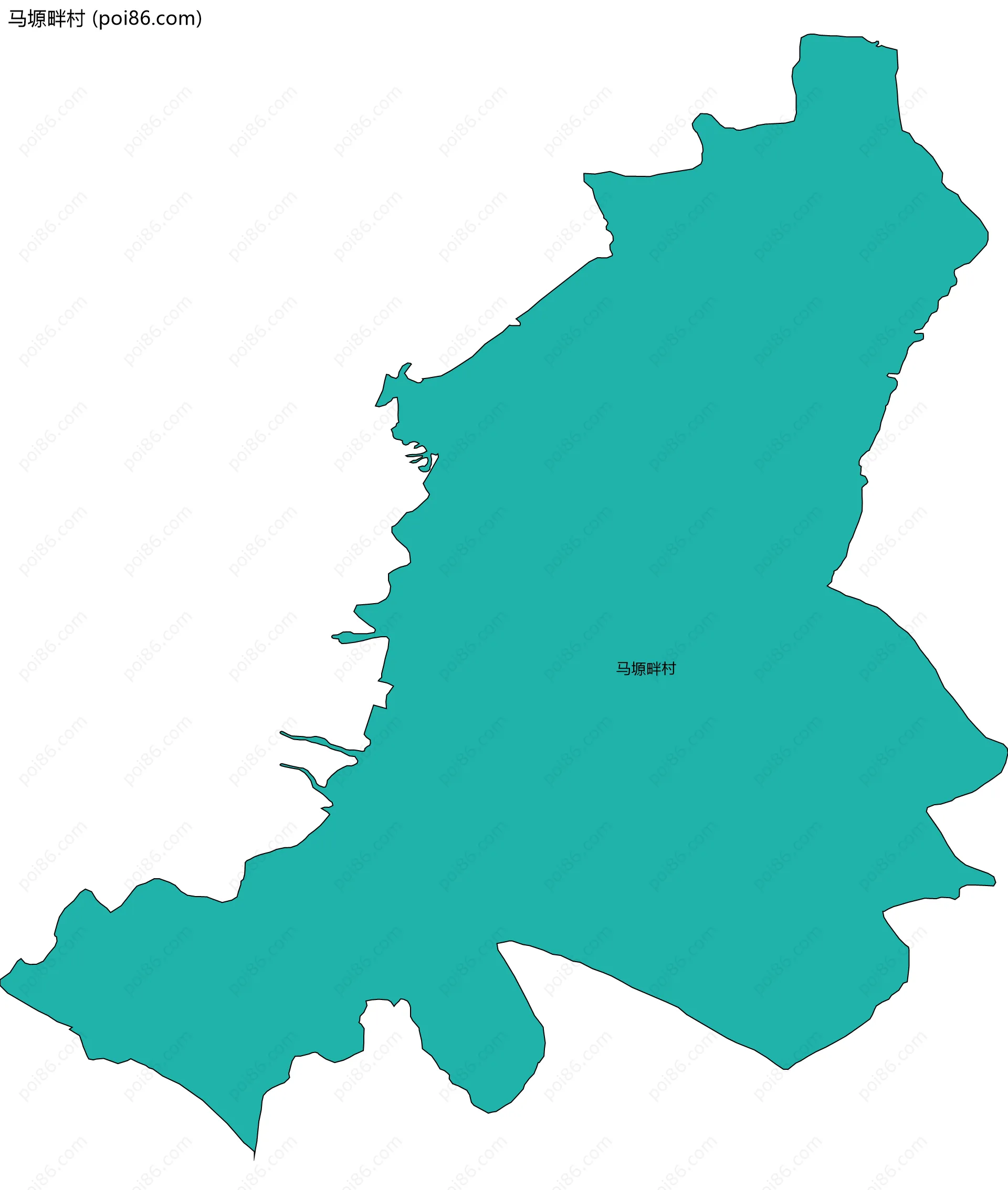 马塬畔村边界地图