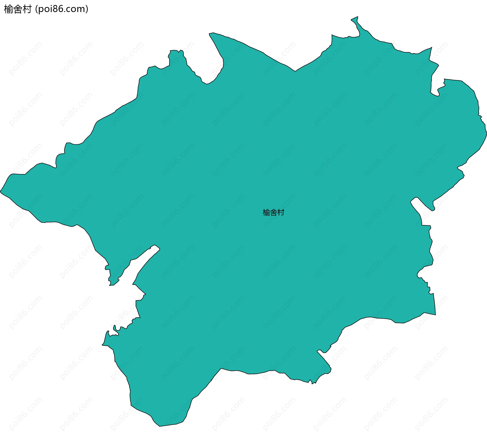 榆舍村边界地图