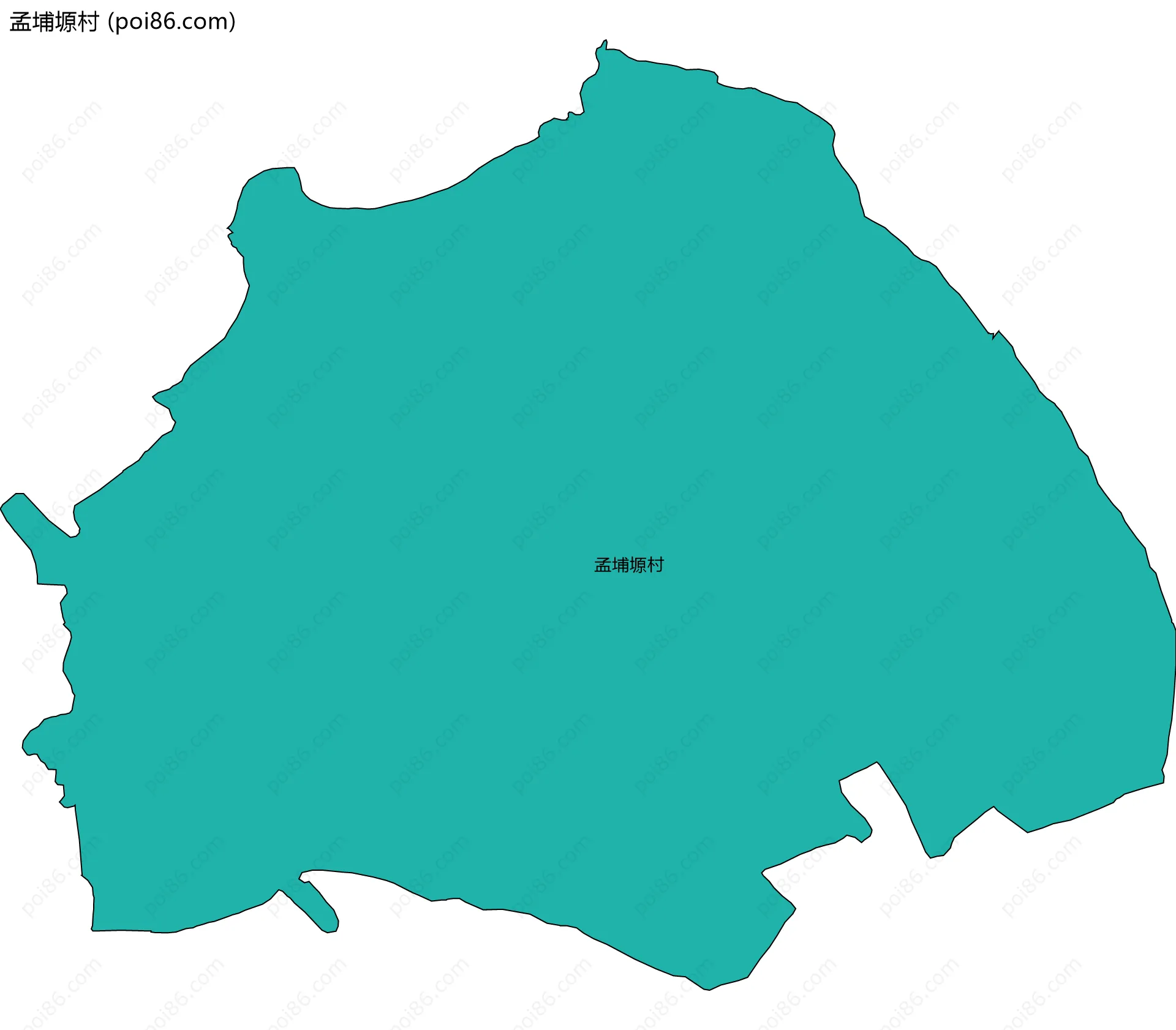 孟埔塬村边界地图