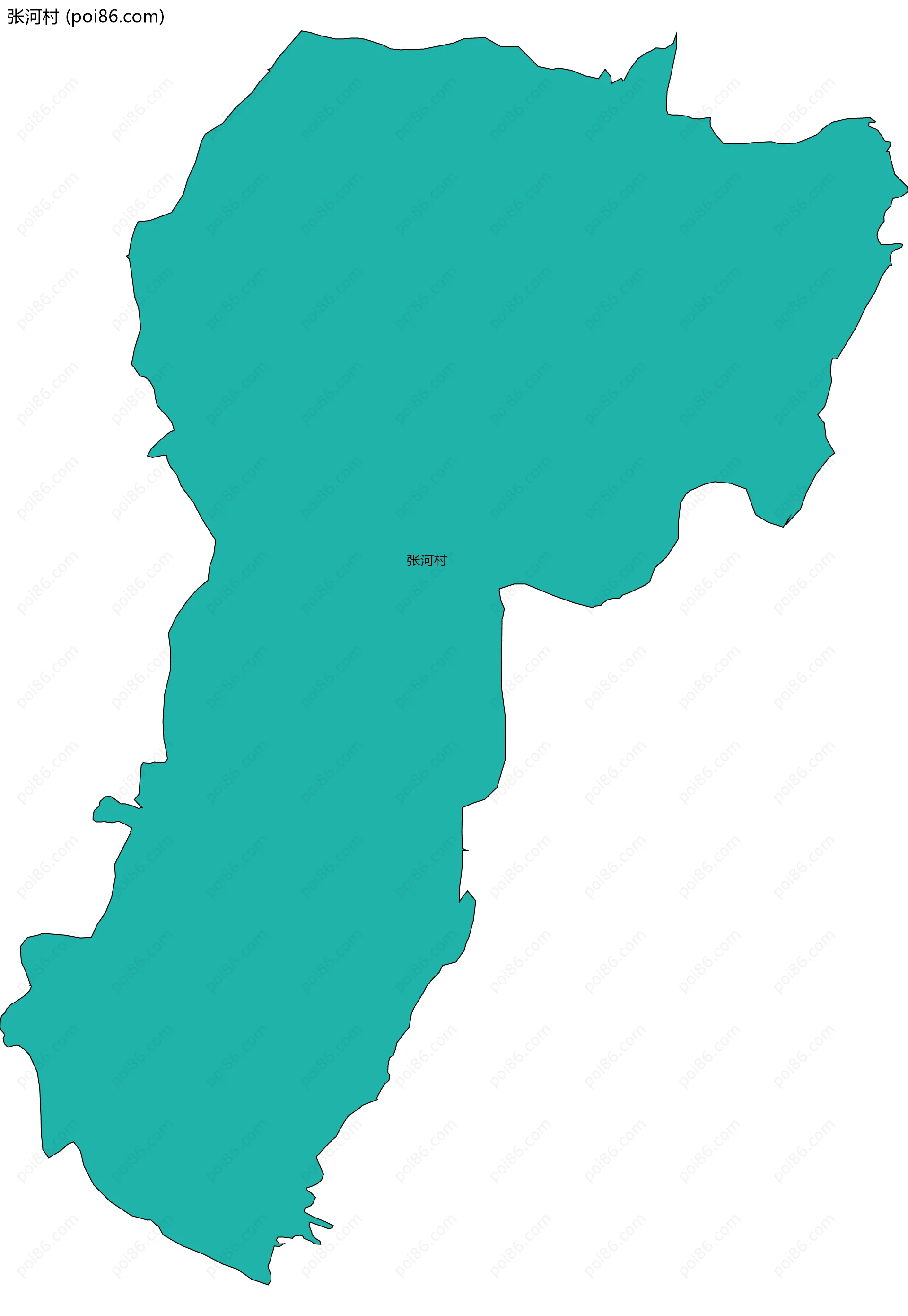 张河村边界地图