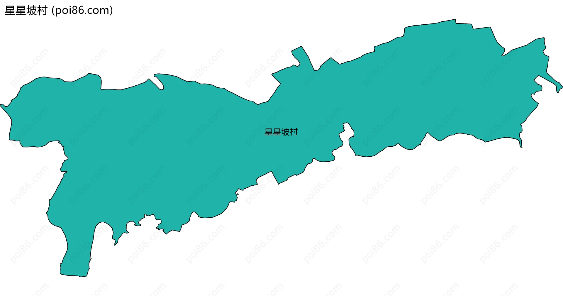 星星坡村边界地图