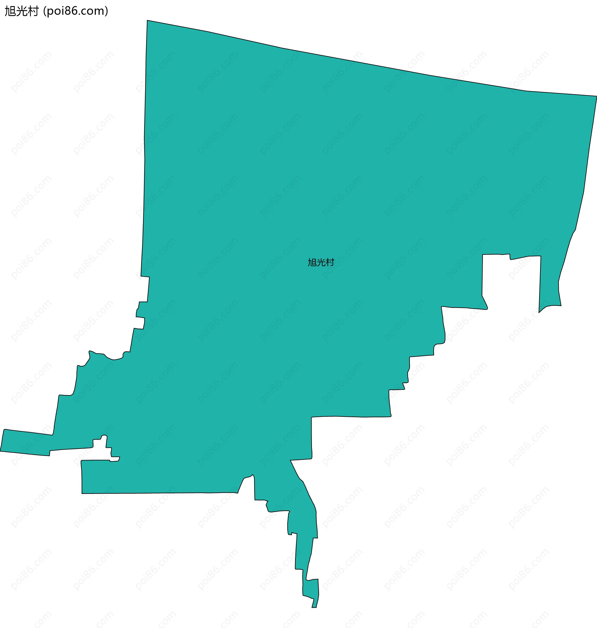 旭光村边界地图