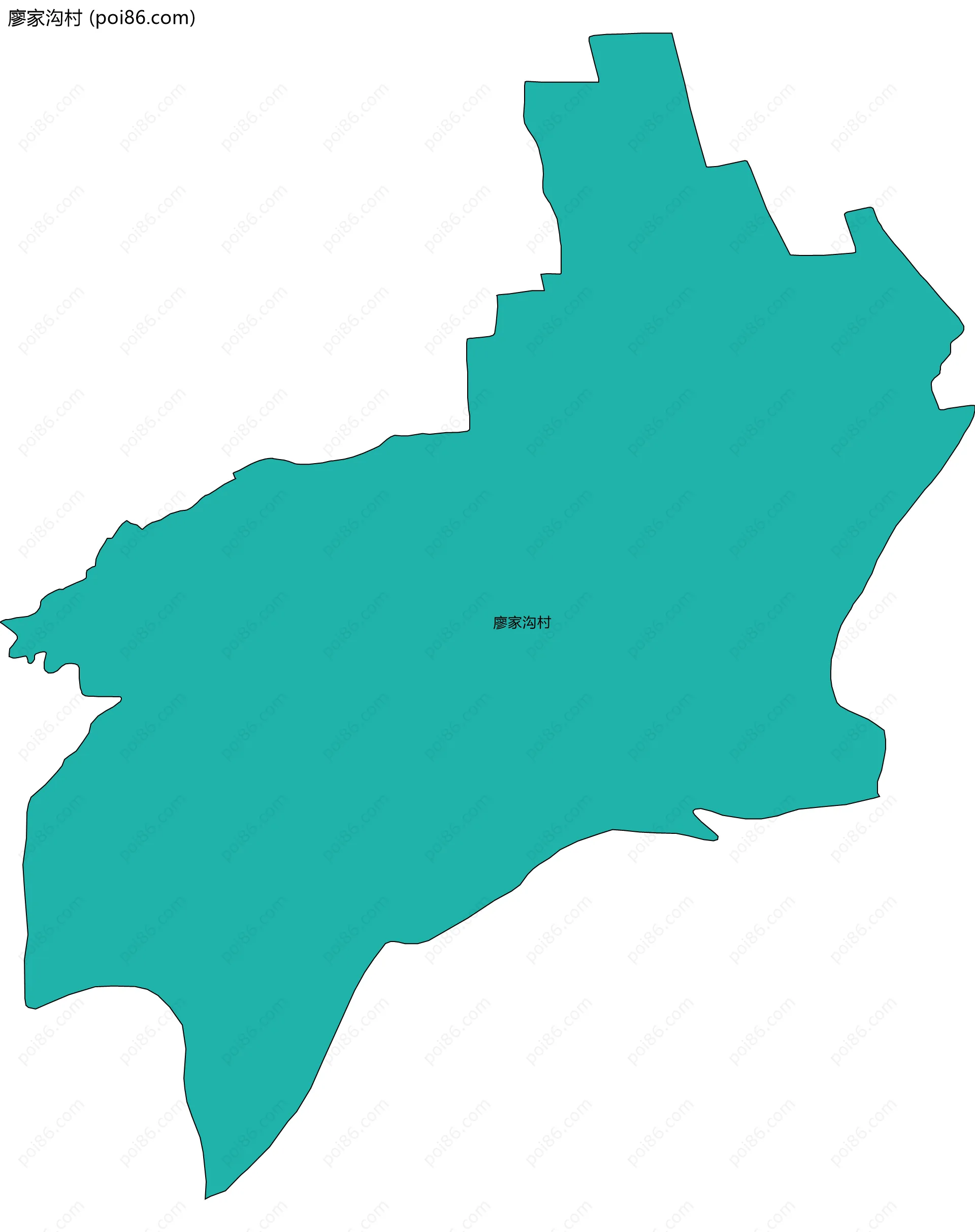 廖家沟村边界地图