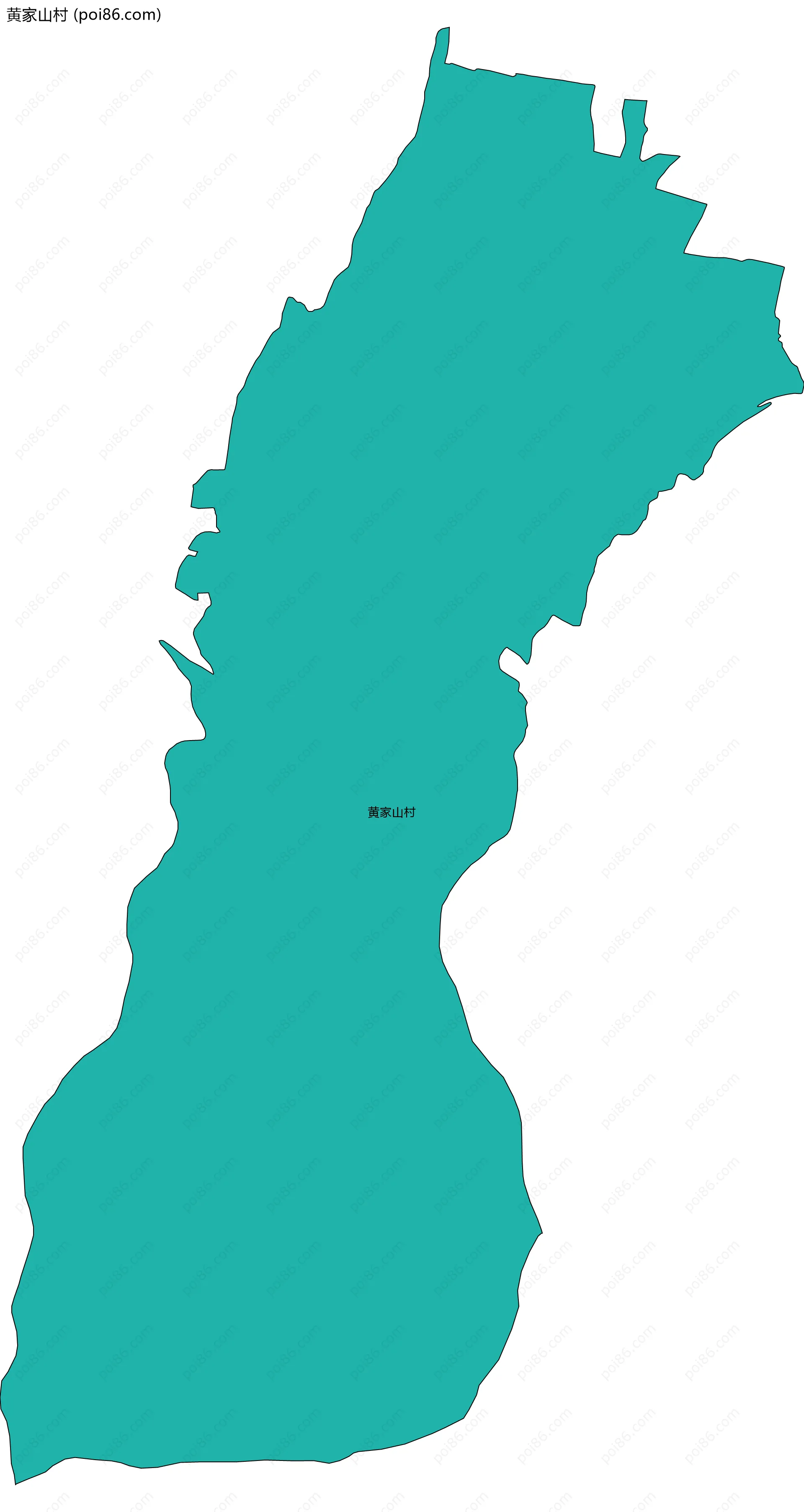 黄家山村边界地图