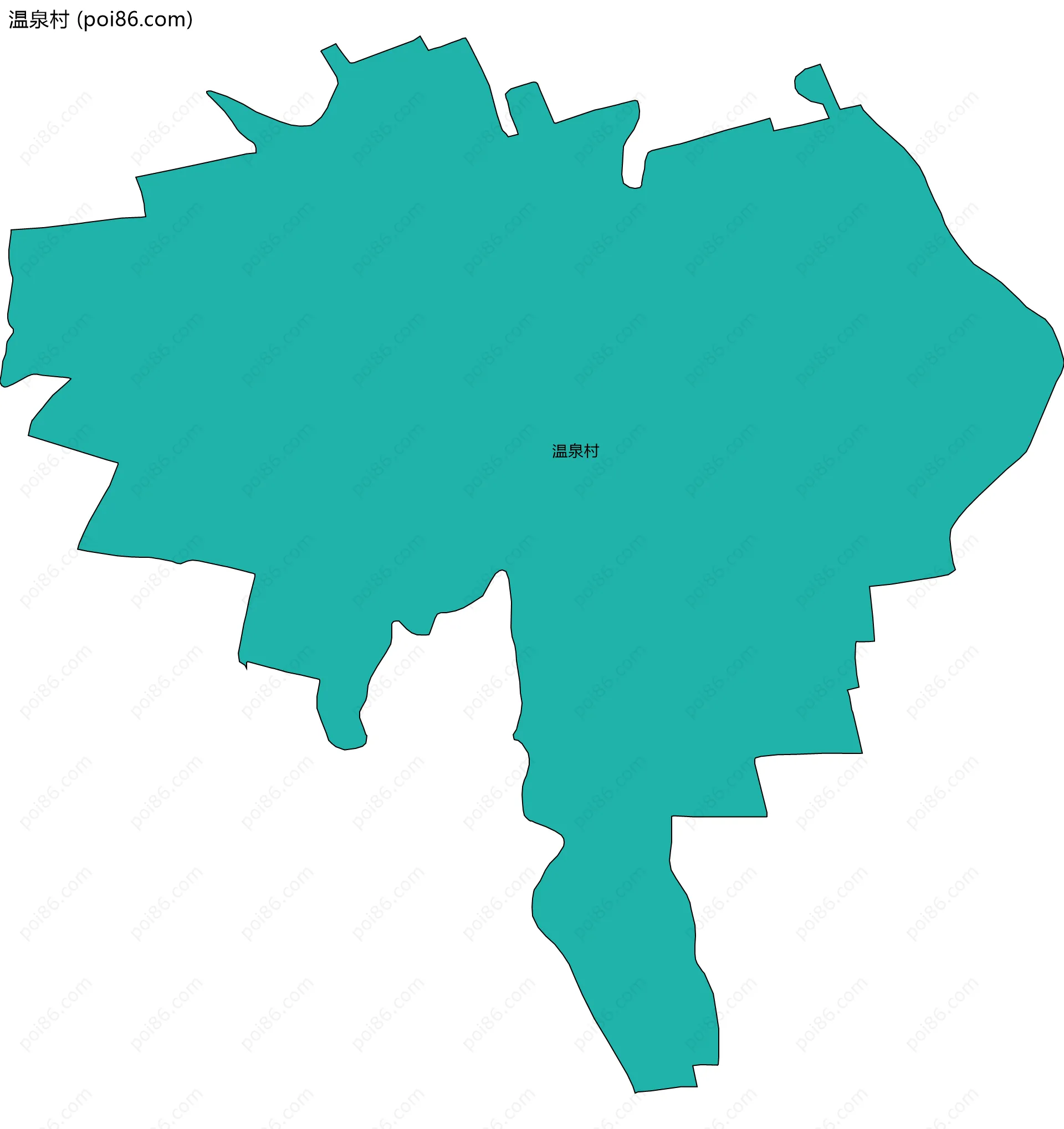 温泉村边界地图