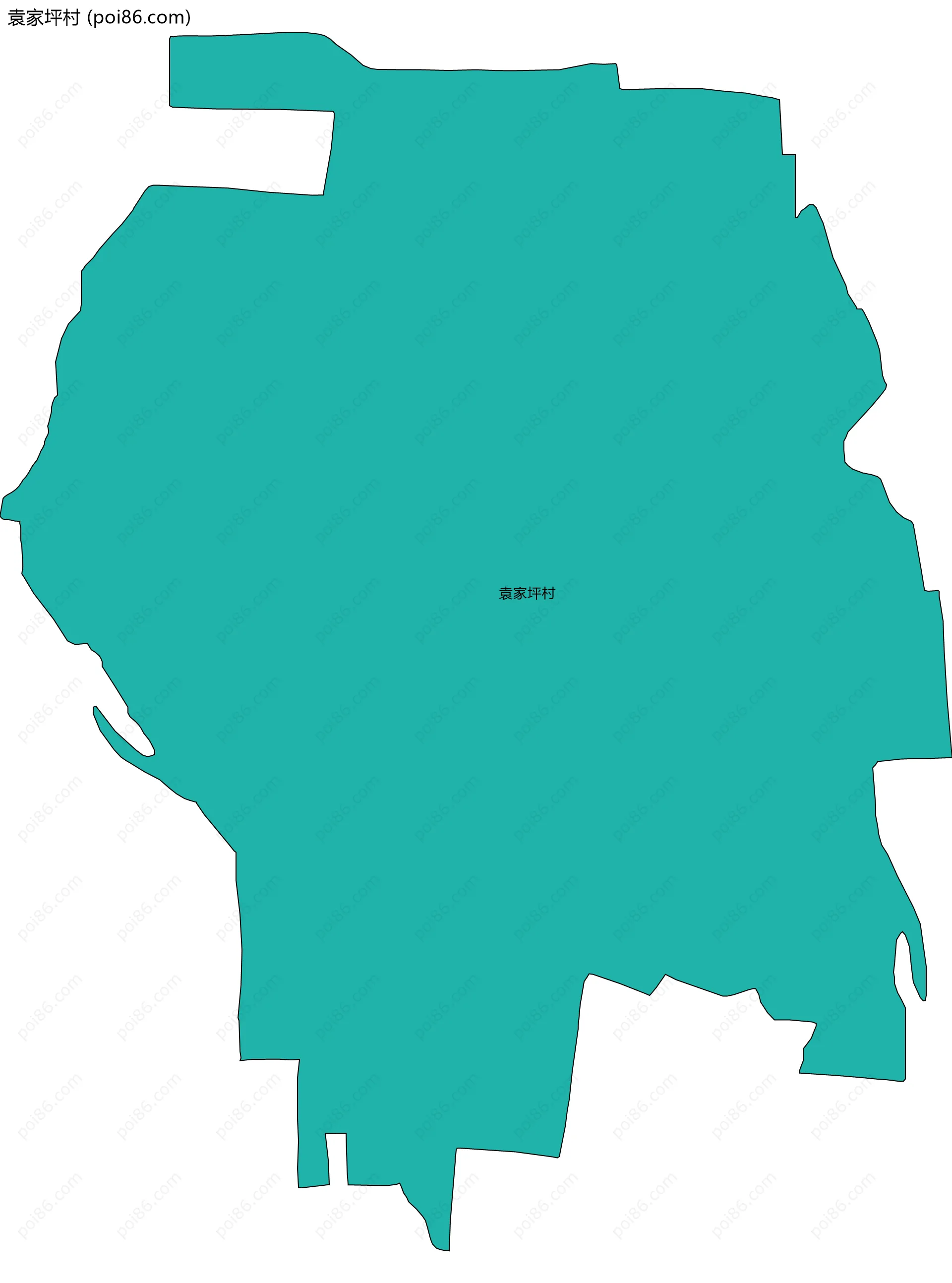 袁家坪村边界地图