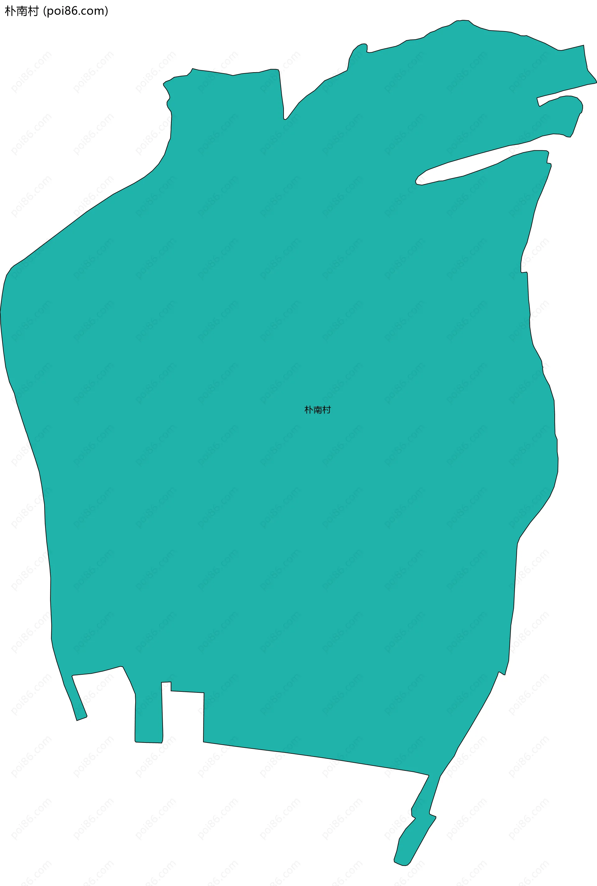 朴南村边界地图