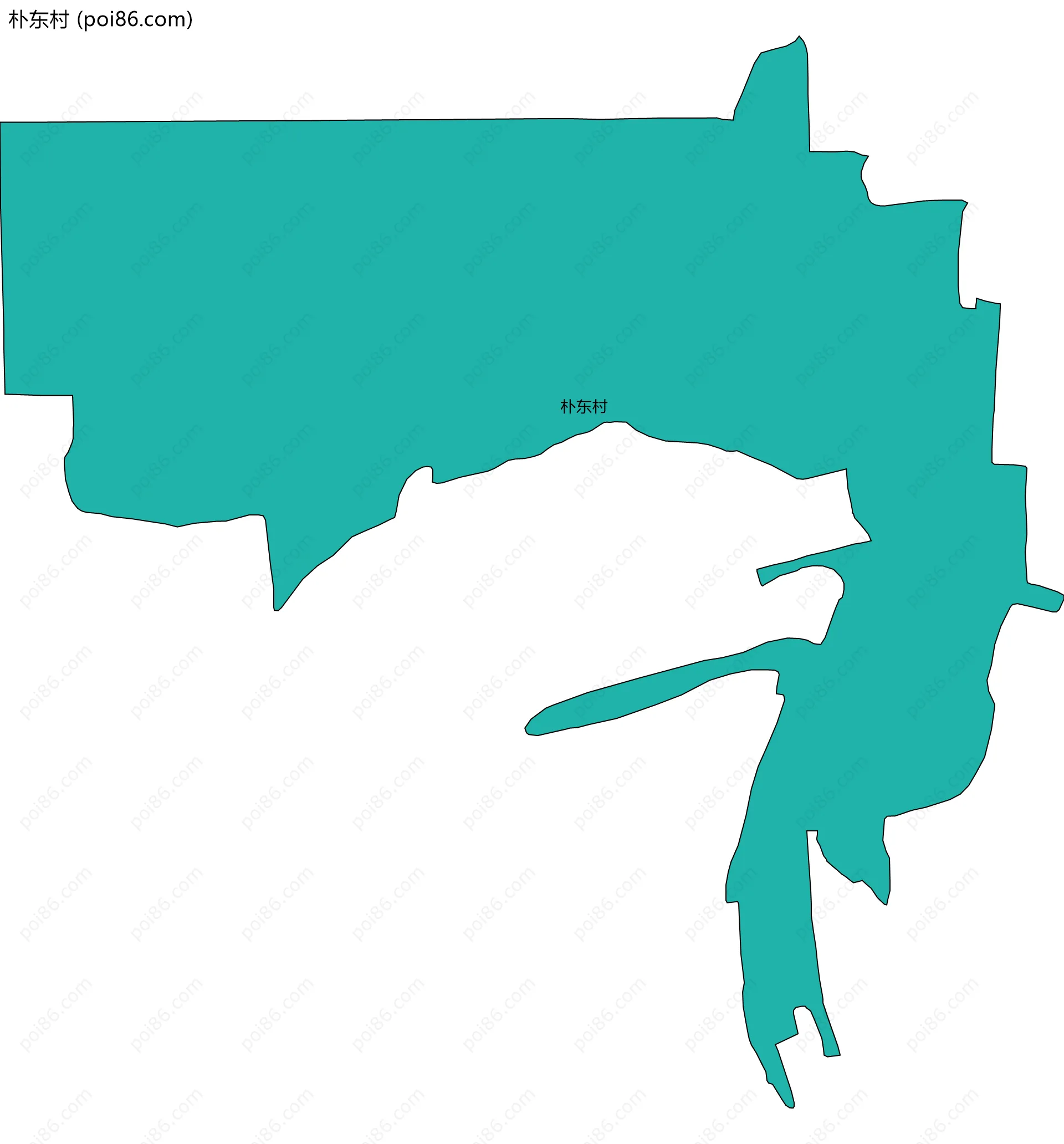 朴东村边界地图