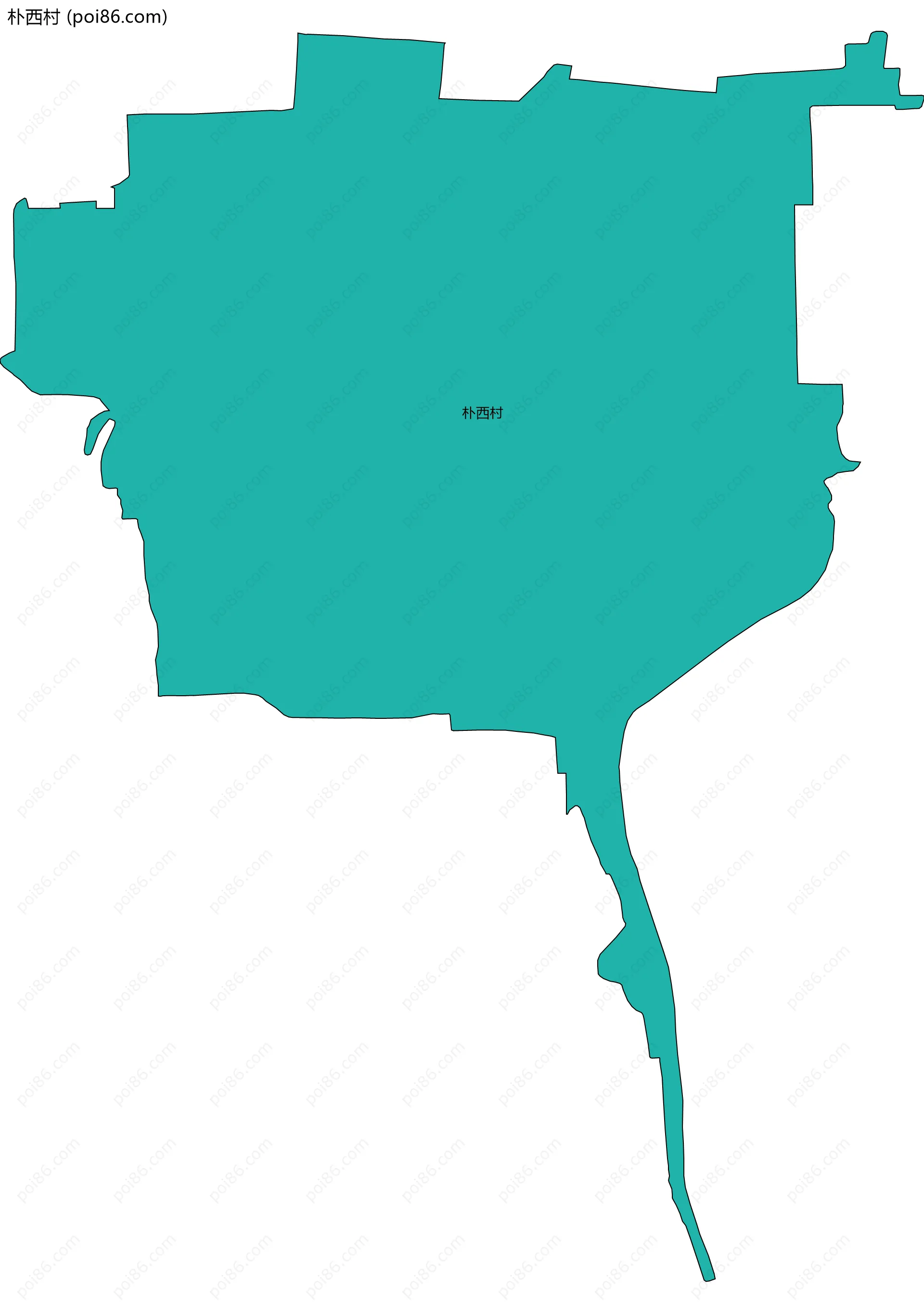 朴西村边界地图